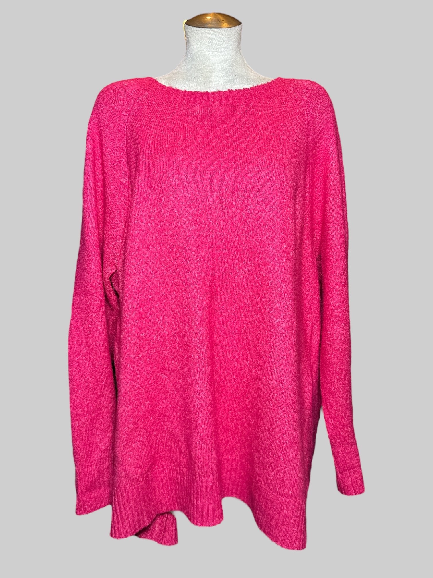 4X Torrid bright pink knit sweater