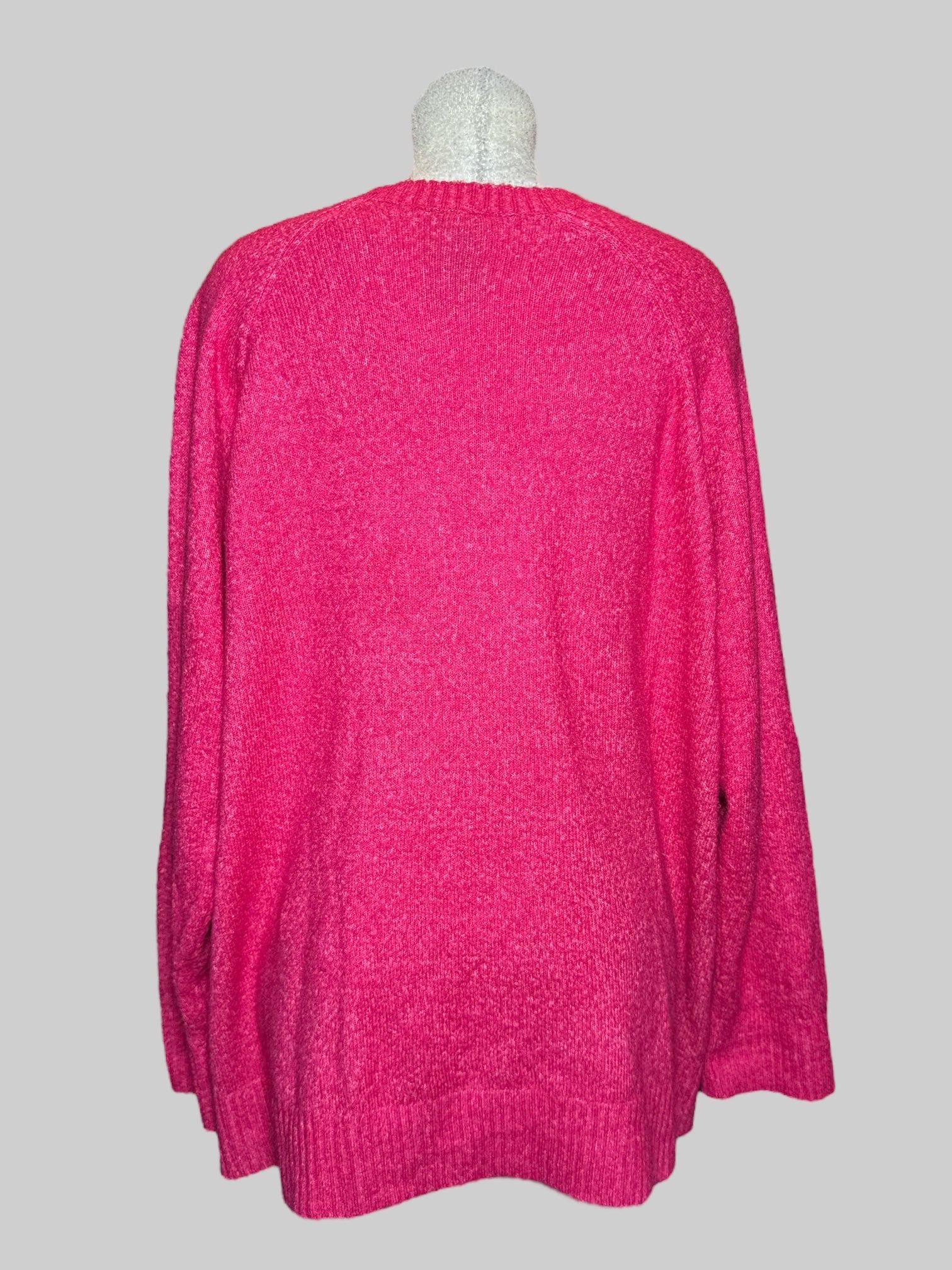4X Torrid bright pink knit sweater