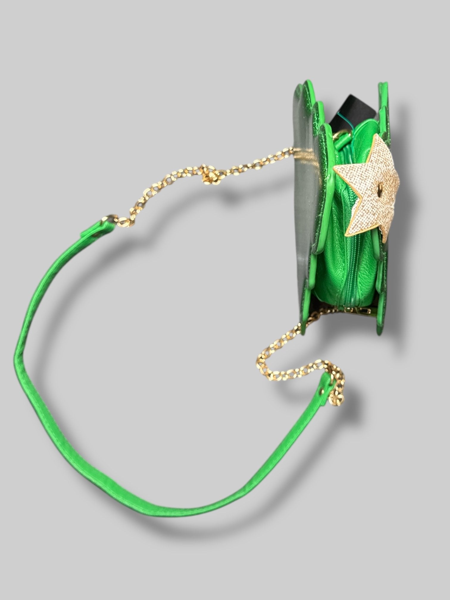 9” by 8” Olivia Miller sparkly green Christmas tree bag