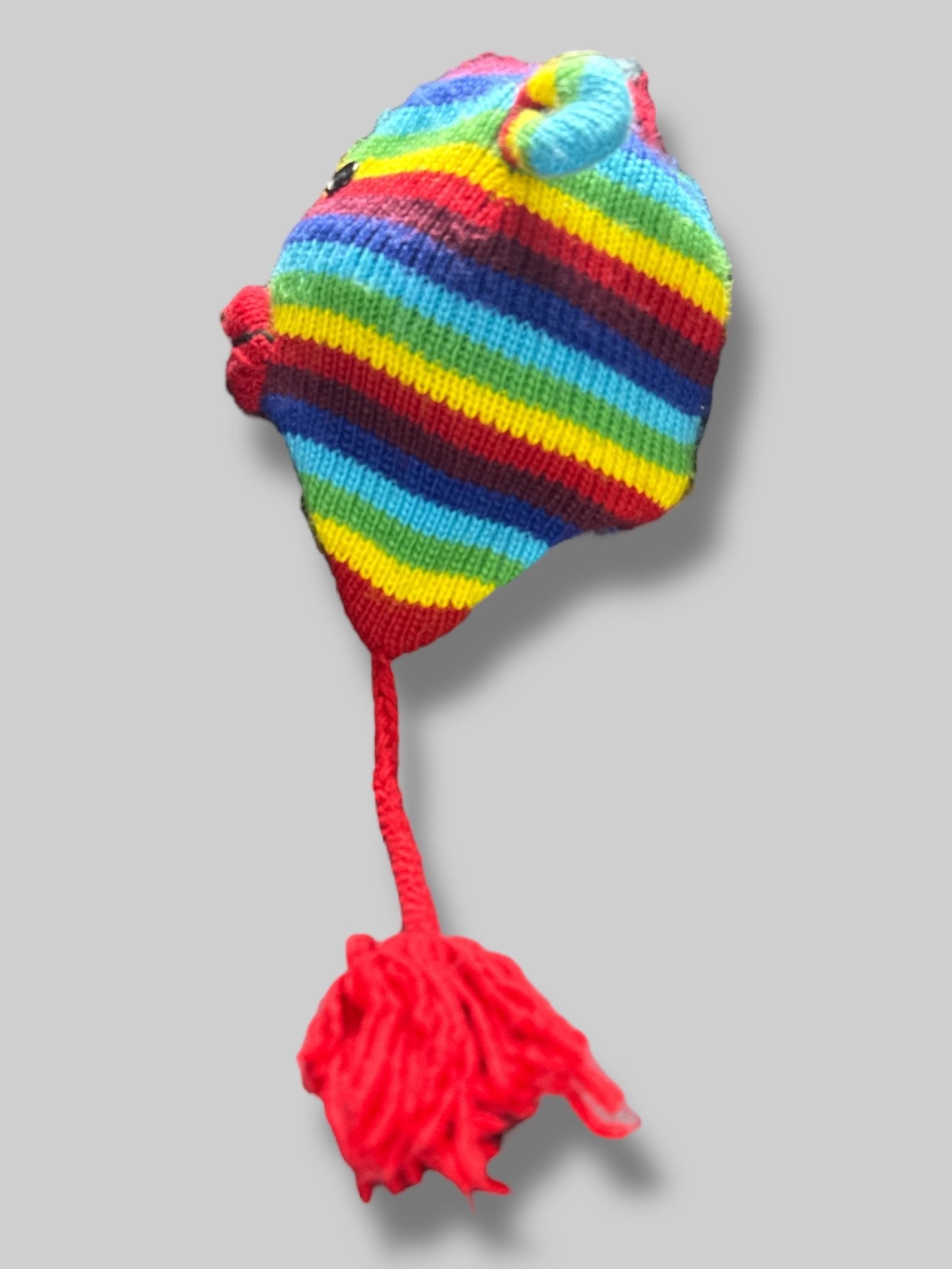 Rainbow monkey beanie