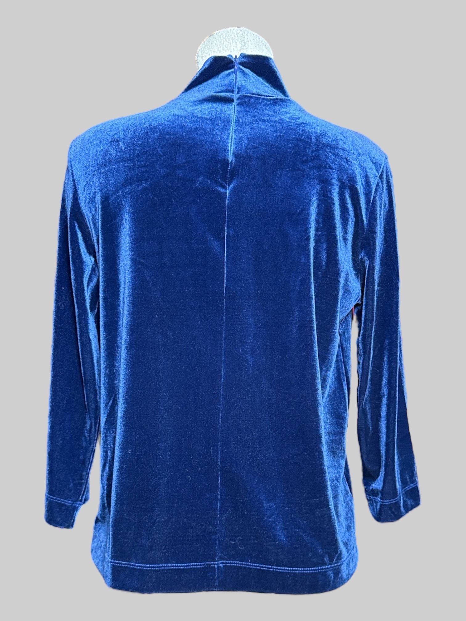 XL Appleseed’s vintage sapphire blue long sleeve velvet top