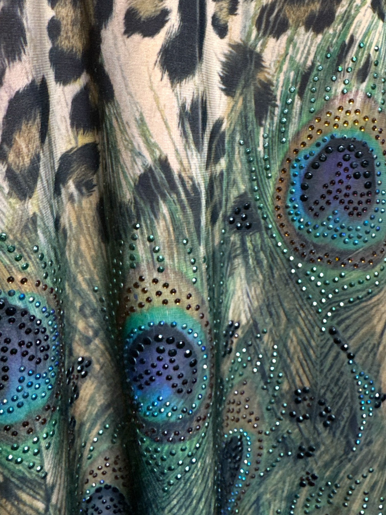 4X The Pyramid Collection brown multi animal print pattern flowy top