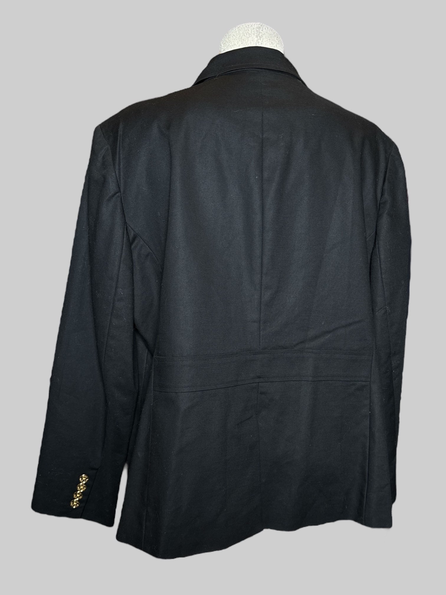 1X Ralph Lauren vintage black blazer with crest patch and gold color buttons