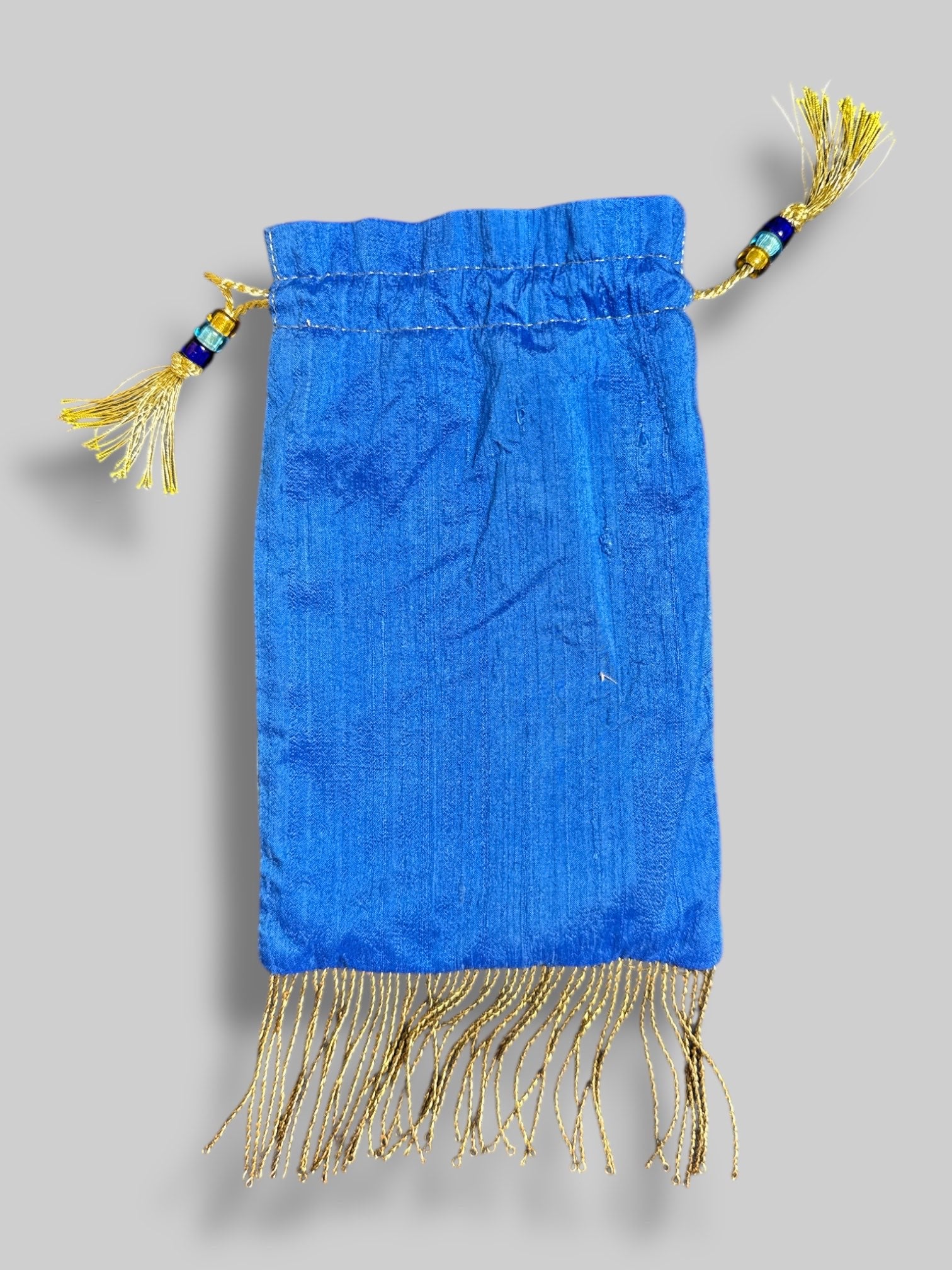 Handmade 10” by 5” beautiful blue tarot pouch