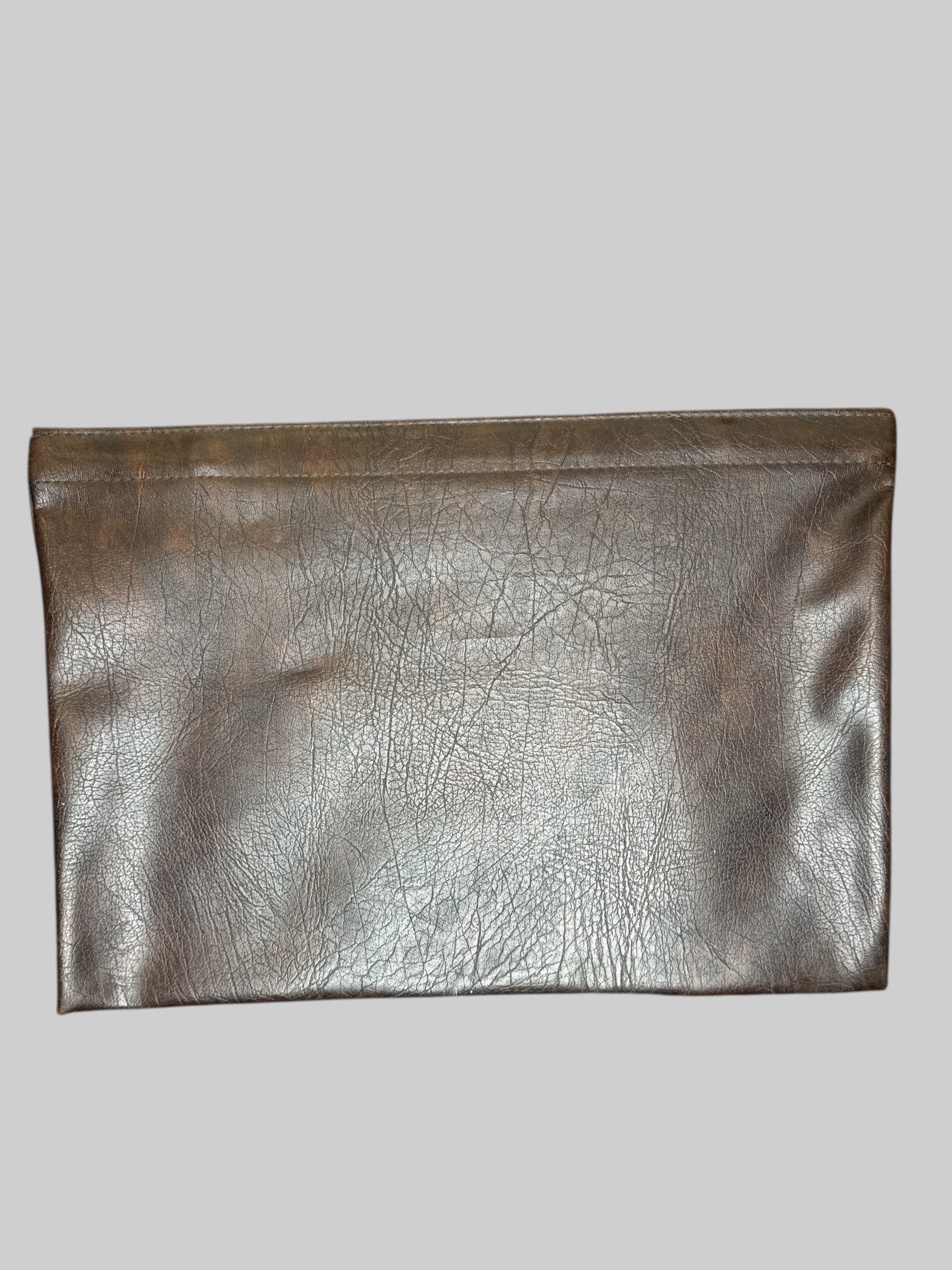 7” by 11” vintage brown leather paper holder pouch