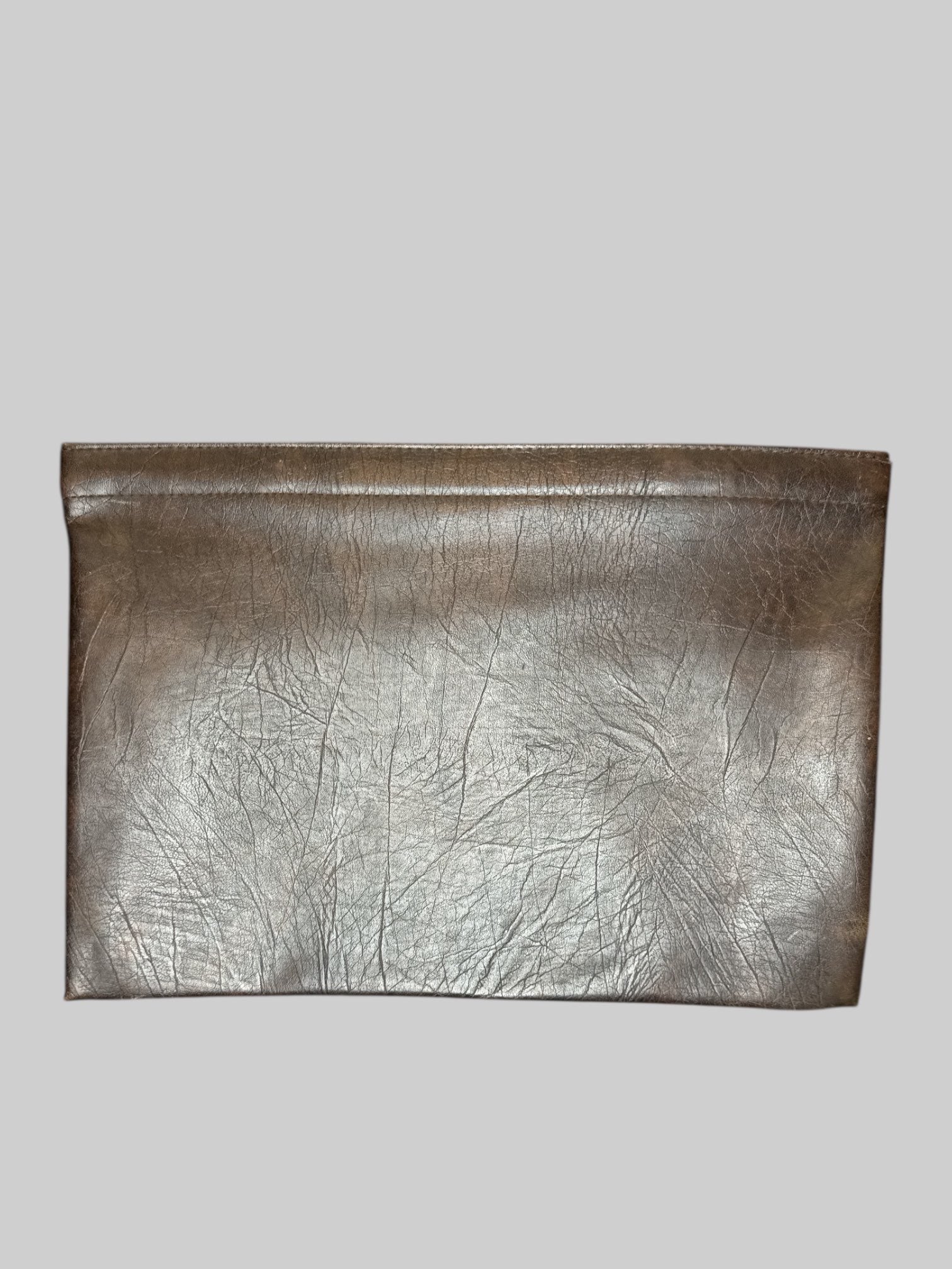 7” by 11” vintage brown leather paper holder pouch