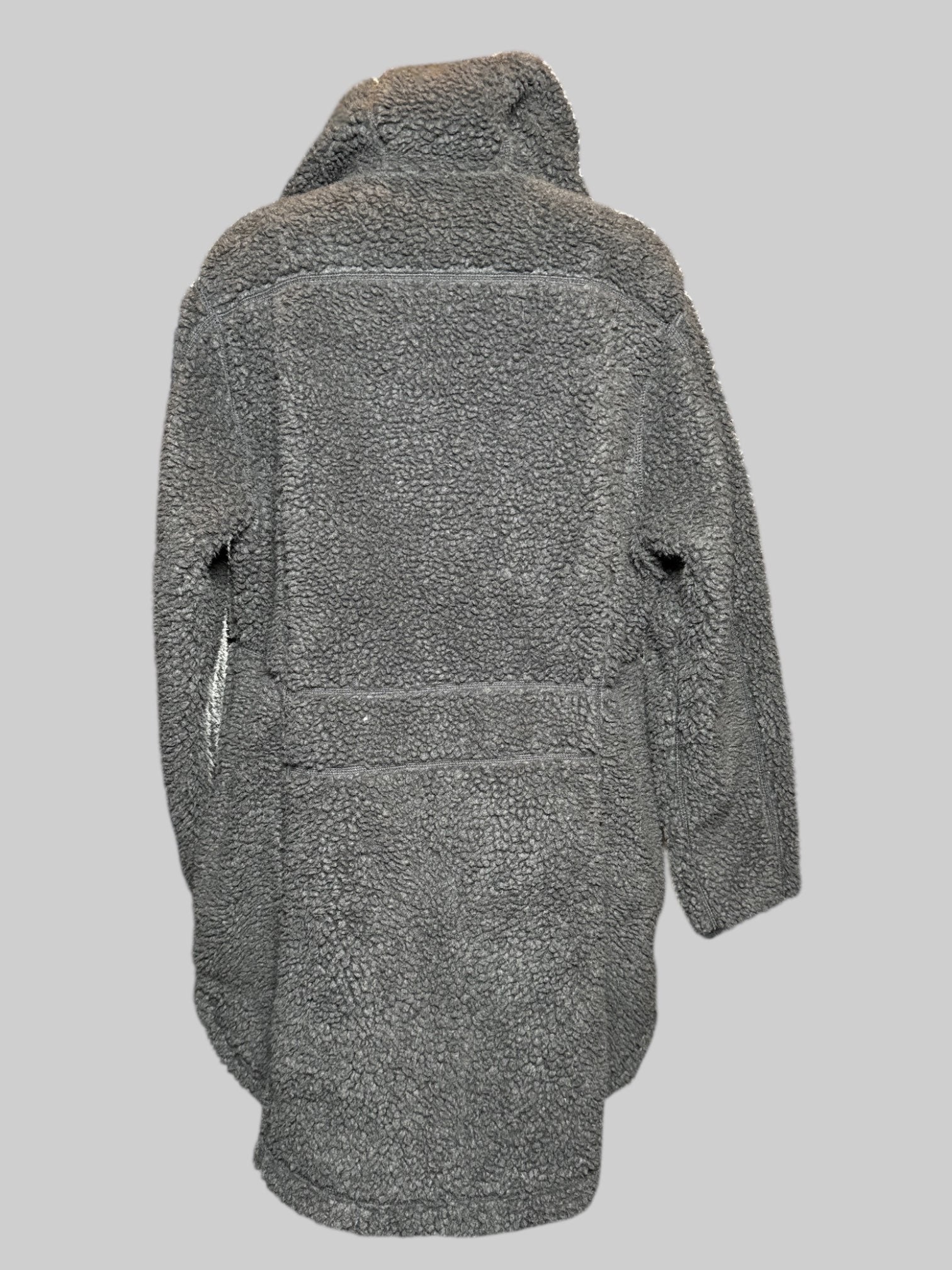 3X L.L. Bean NWT warm gray fleece Sherpa texture zip up jacket with hood