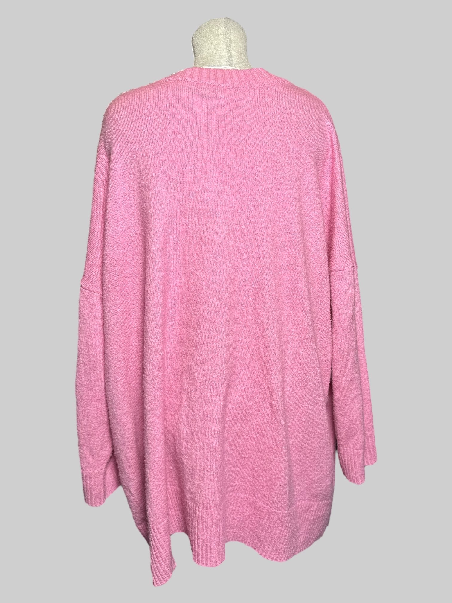 5X Torrid soft and fuzzy pink cardigan with buttons
