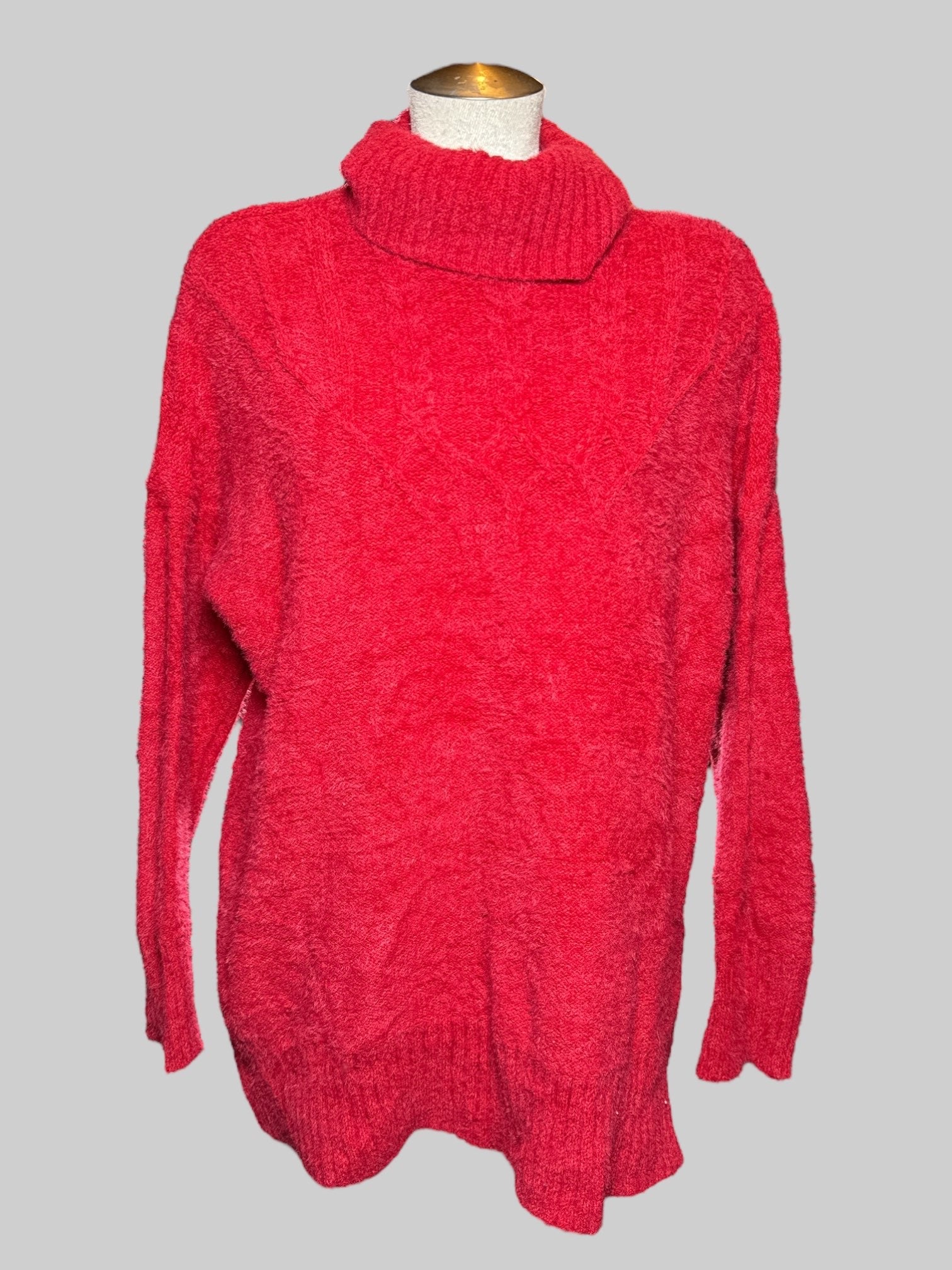 XL Maurice’s red fuzzy knit sweater