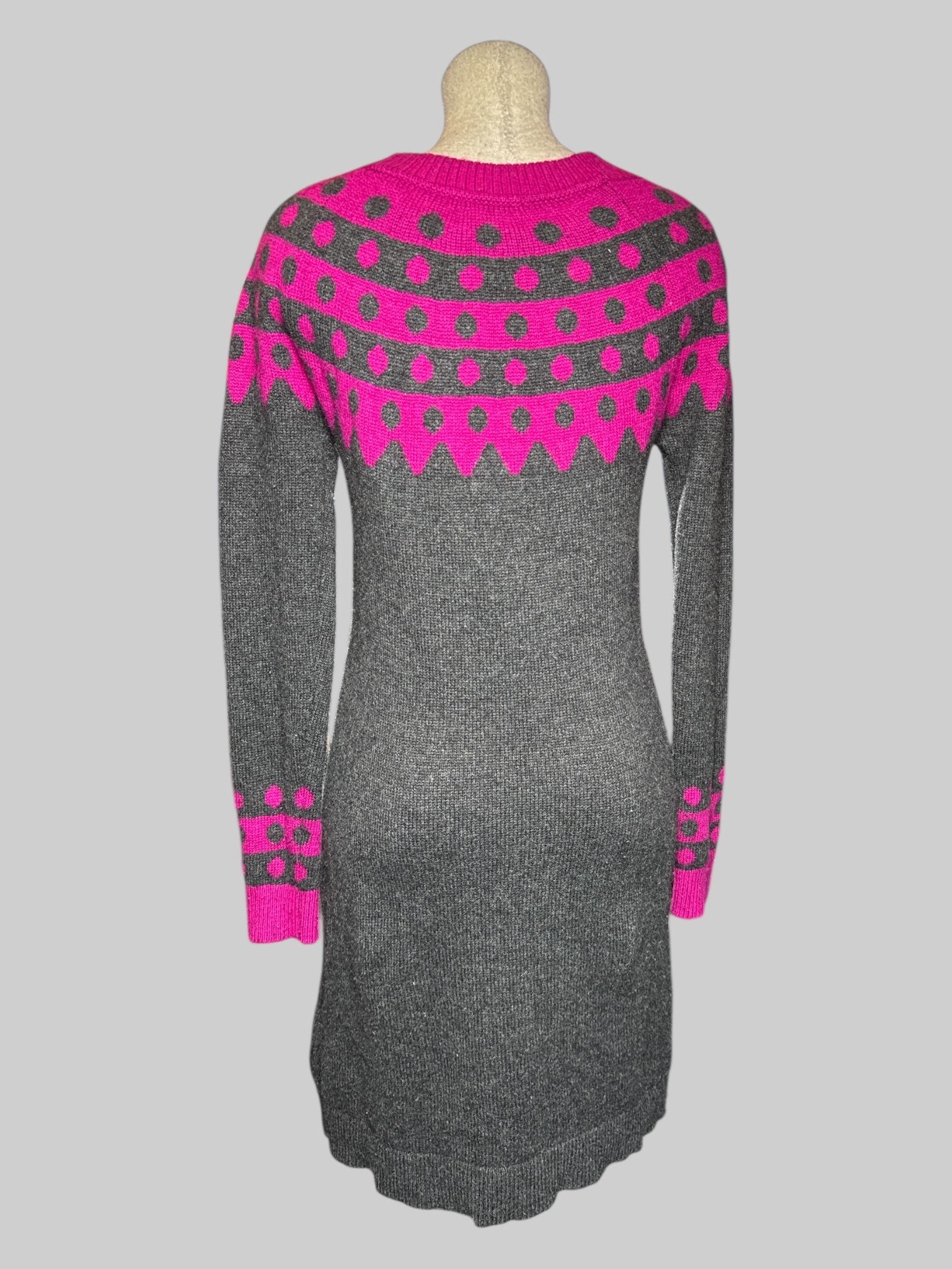 1X Braden gray and pink sweater dress