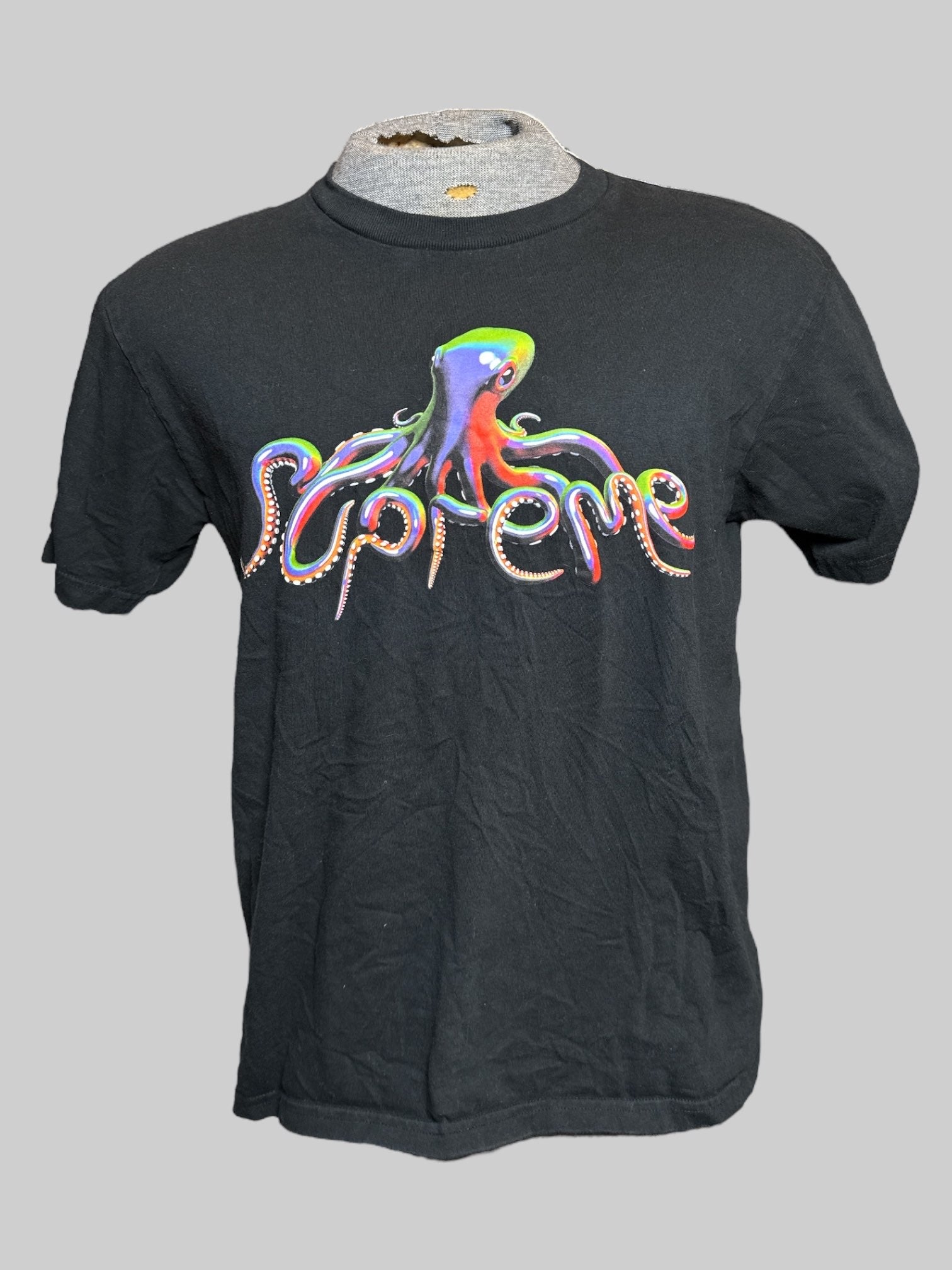 L  Supreme black supreme octopus tee