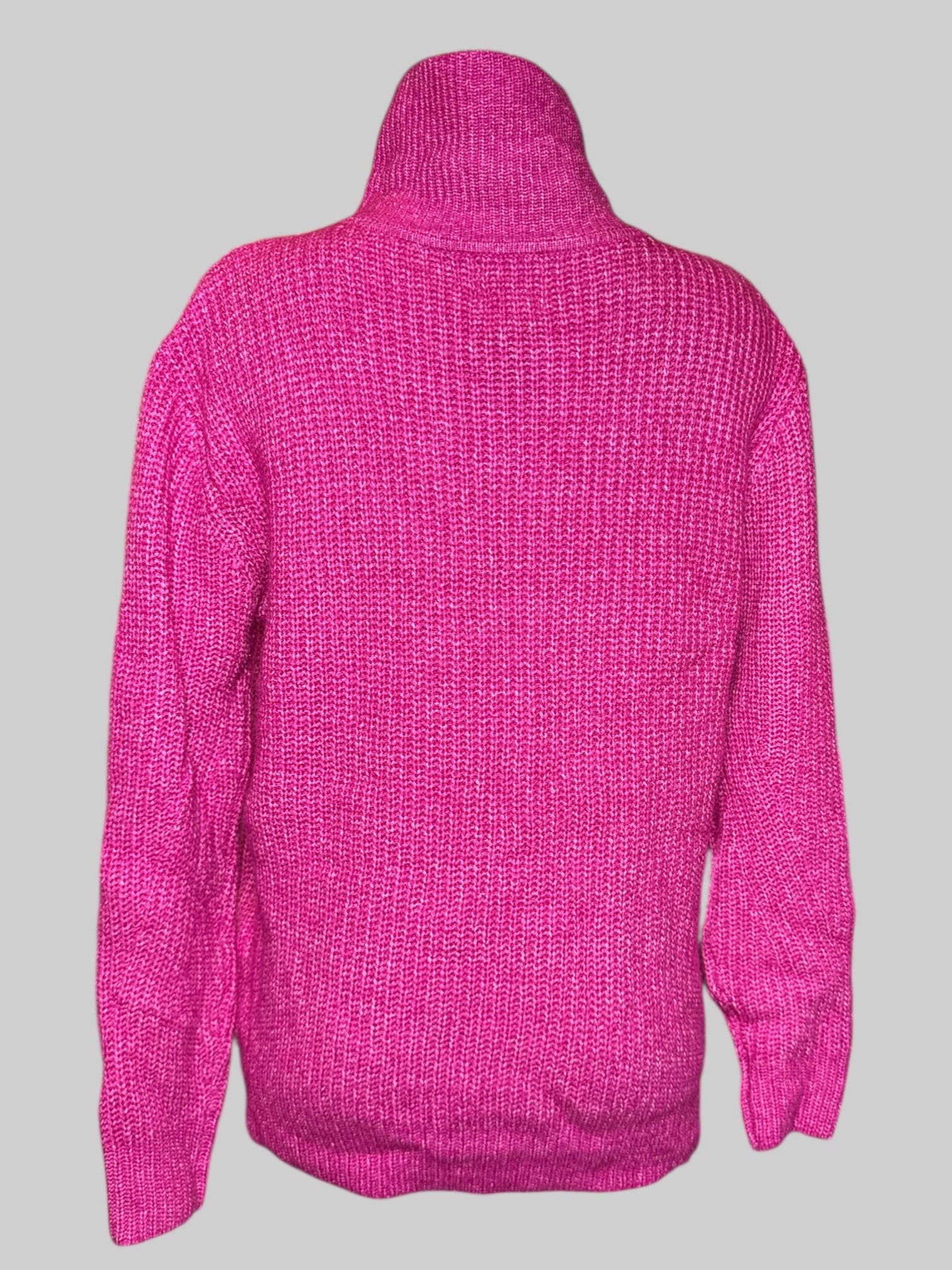 XL St. John’s Bay soft knit pink sweater with quarter zipper