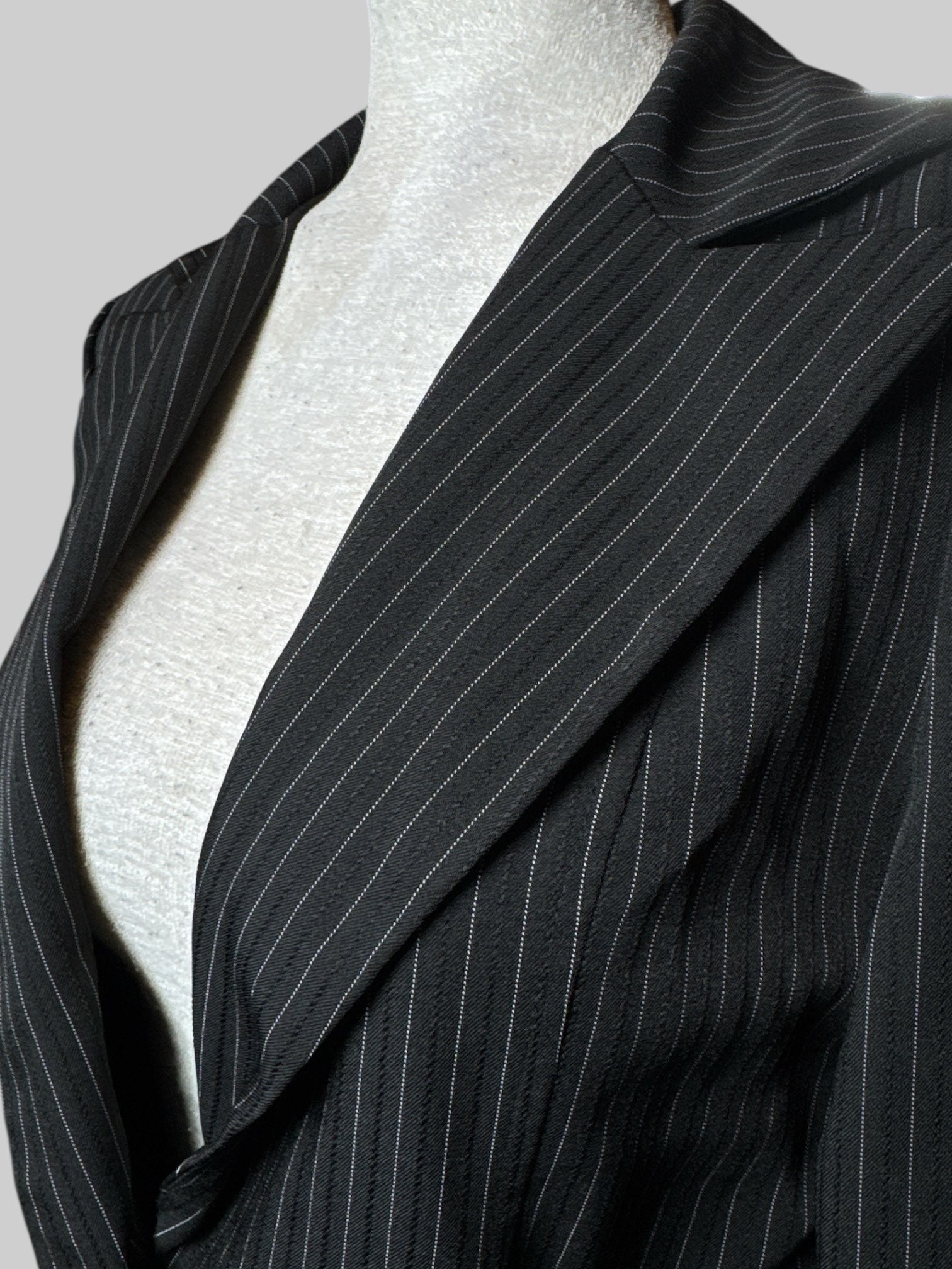 M Rampage vintage black and white pinstriped blazer