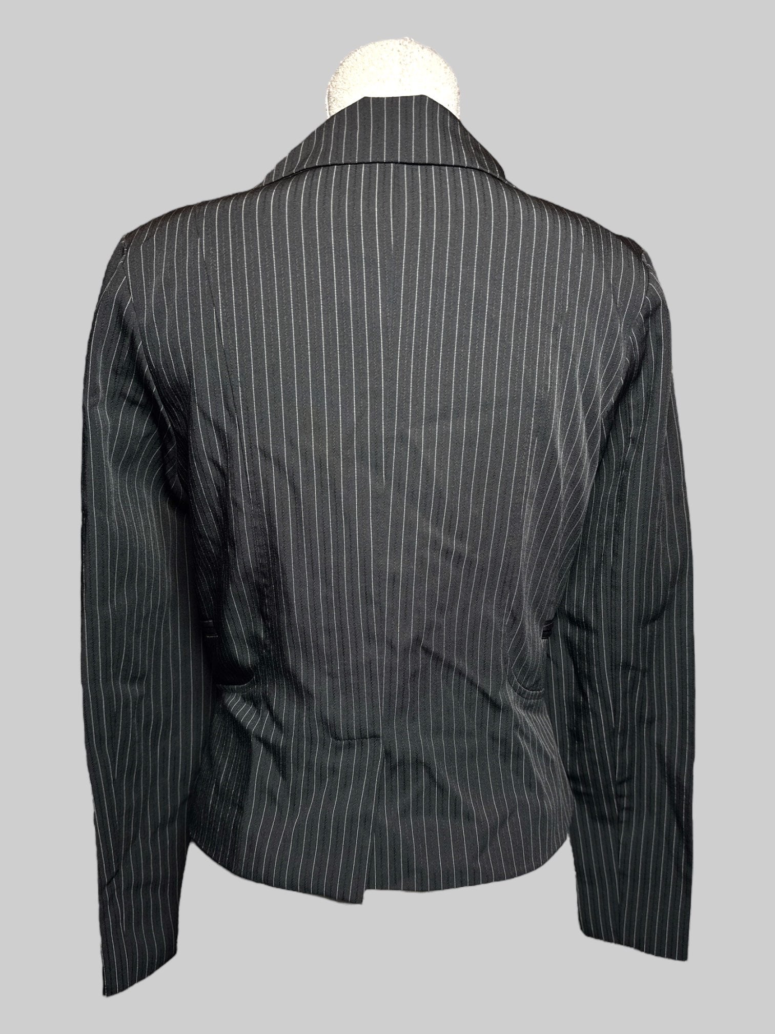 M Rampage vintage black and white pinstriped blazer
