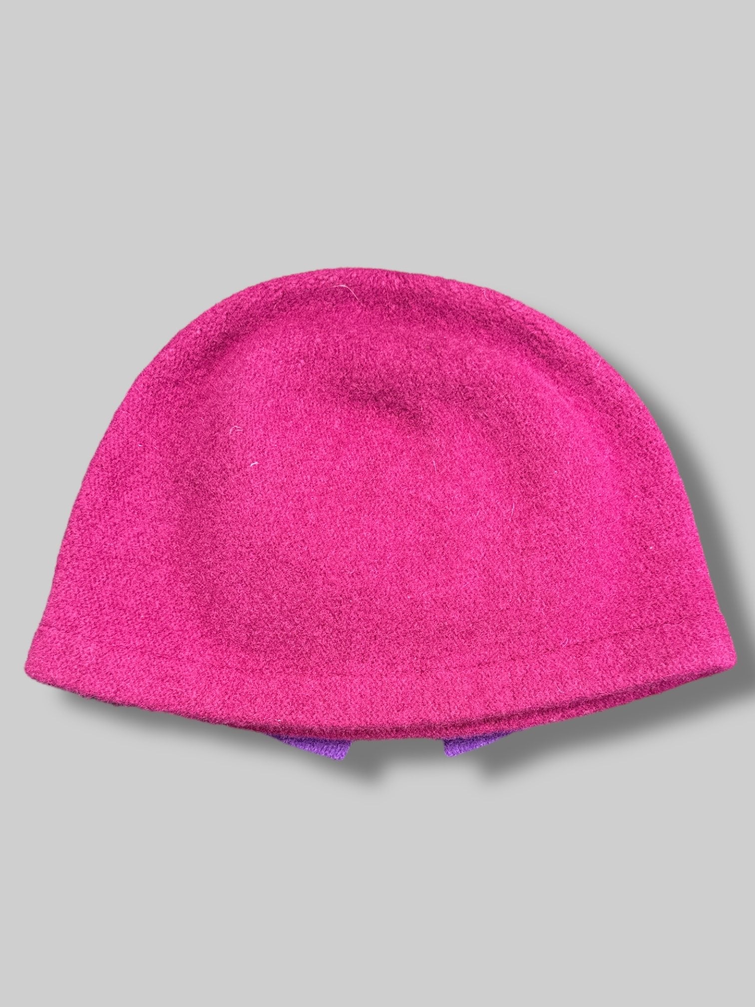 11’ by 8’ wool pink hat with purple bow