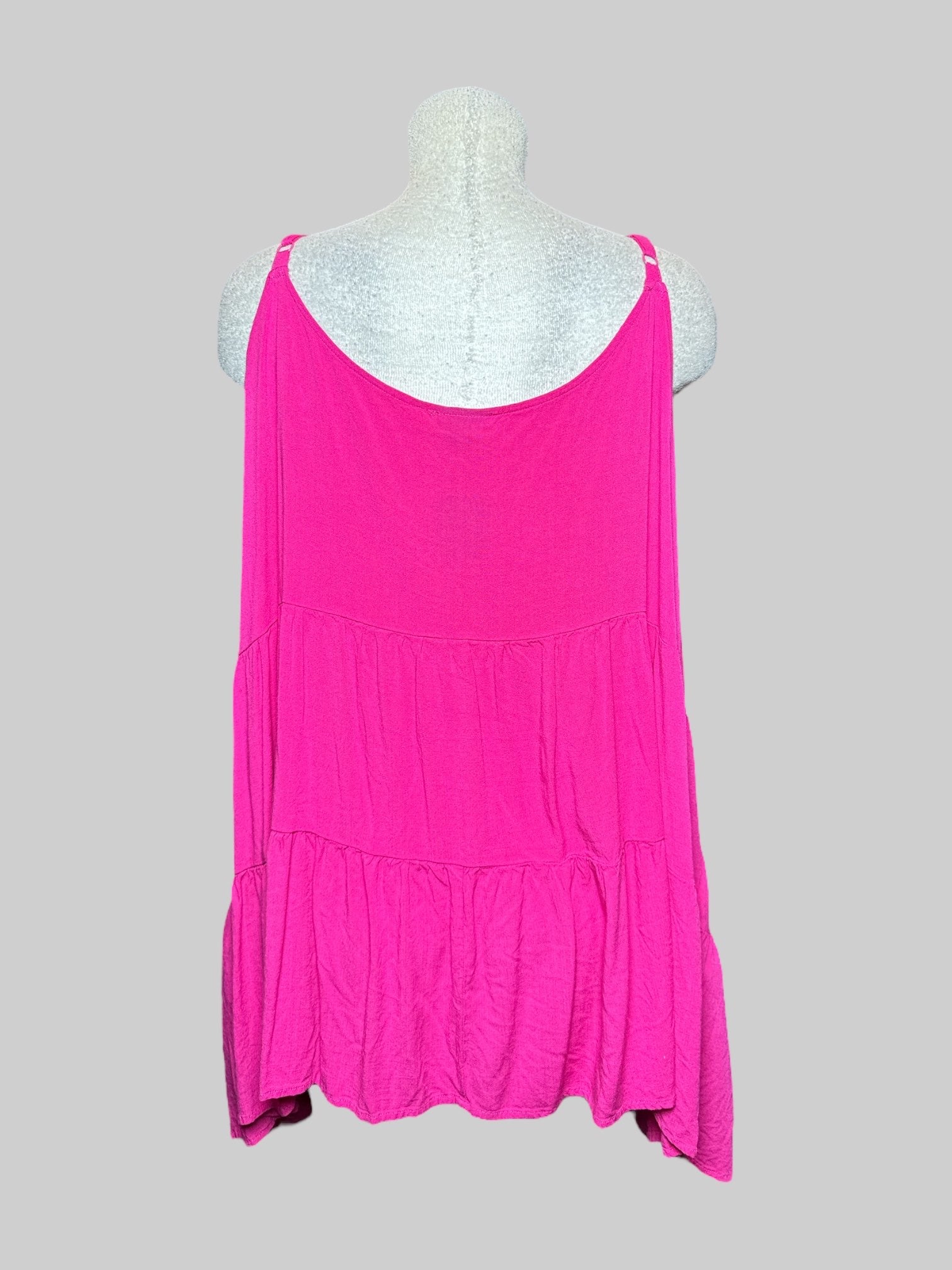 7X Torried pink sleeveless top with adjustable straps and tie on front
