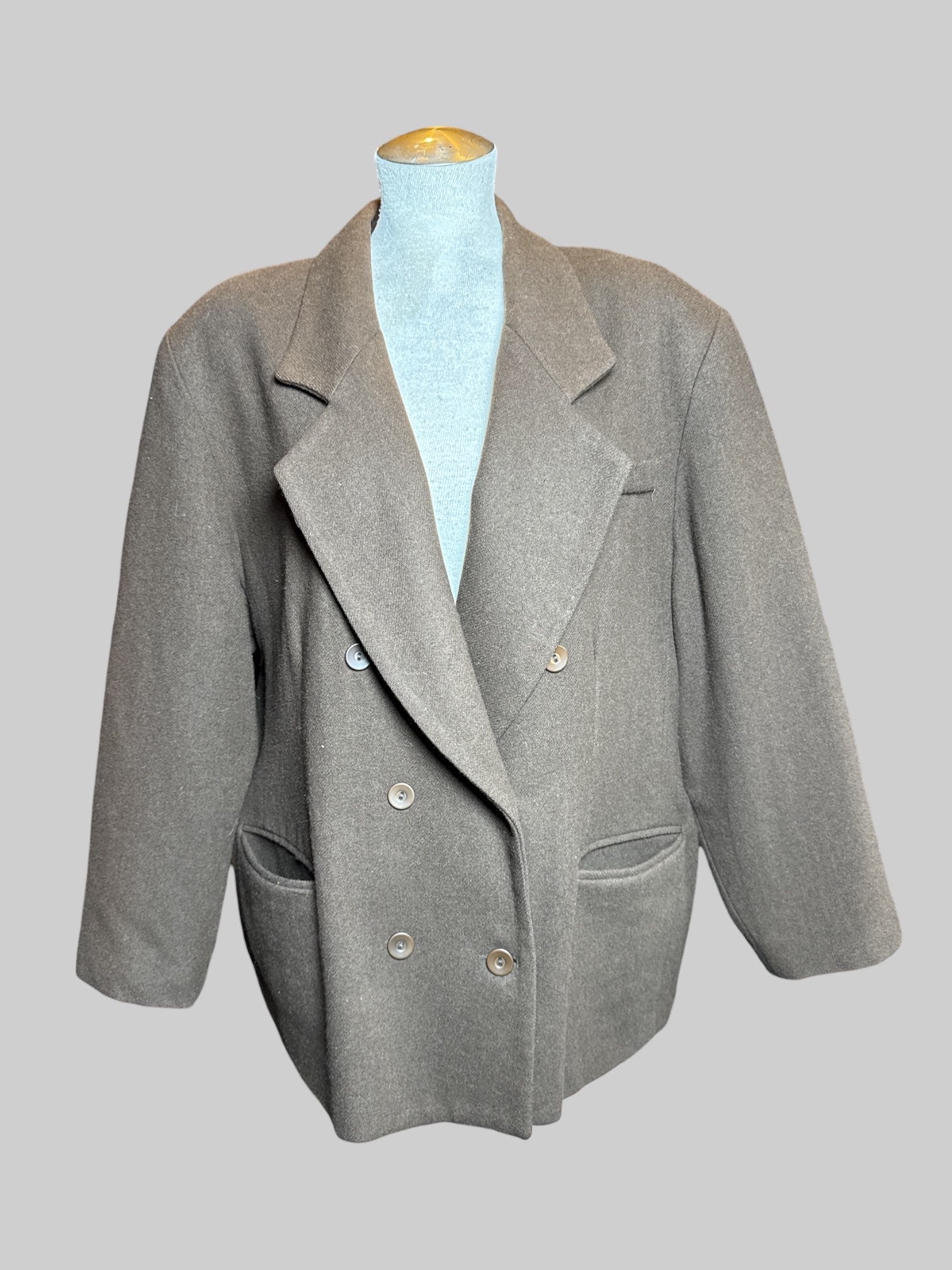 2X Leslie Fay vintage  brown double breasted blazer with pockets