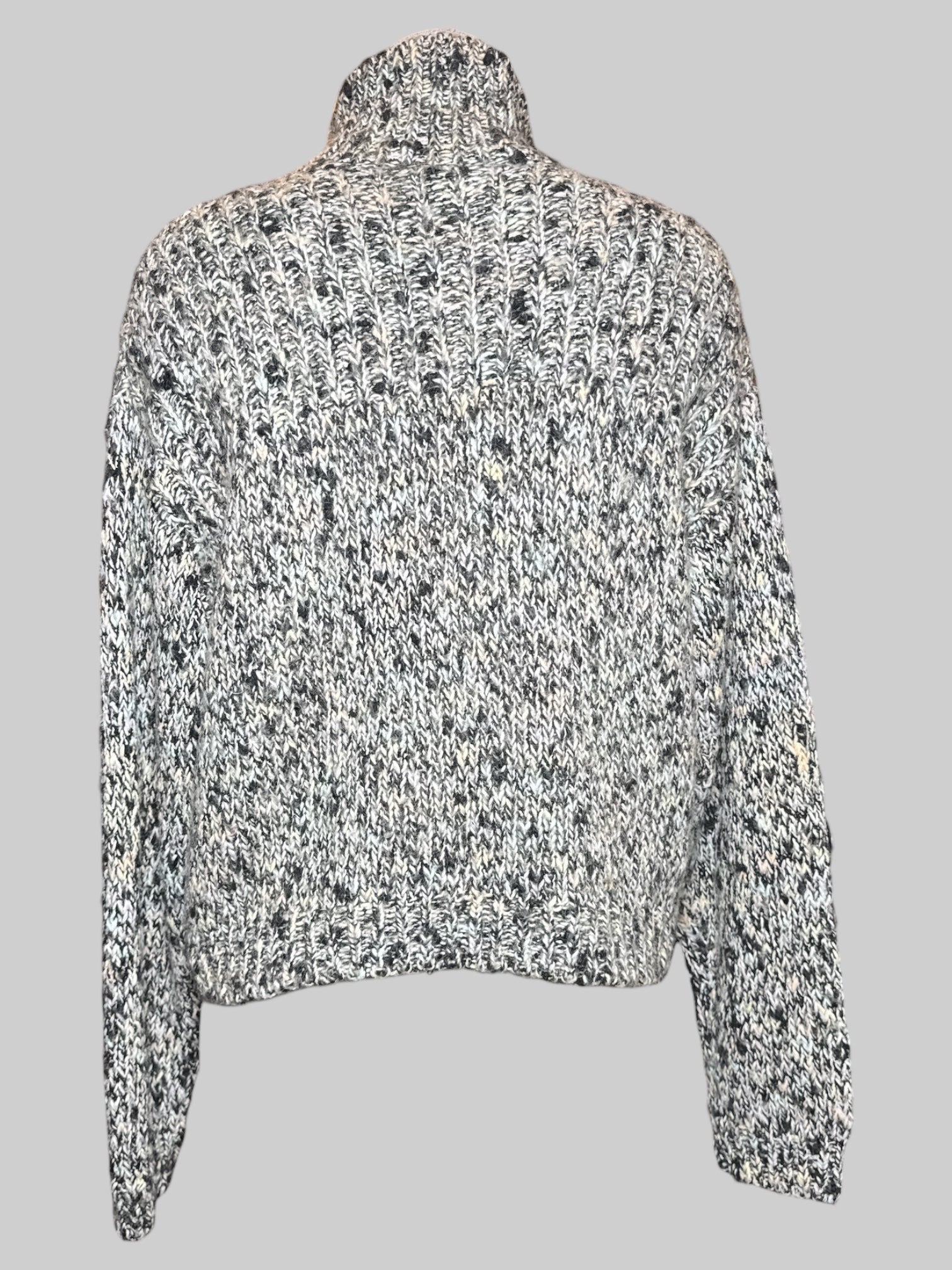 1X D.D. Sloane vintage multicolor knit pull over sweater with button up neck