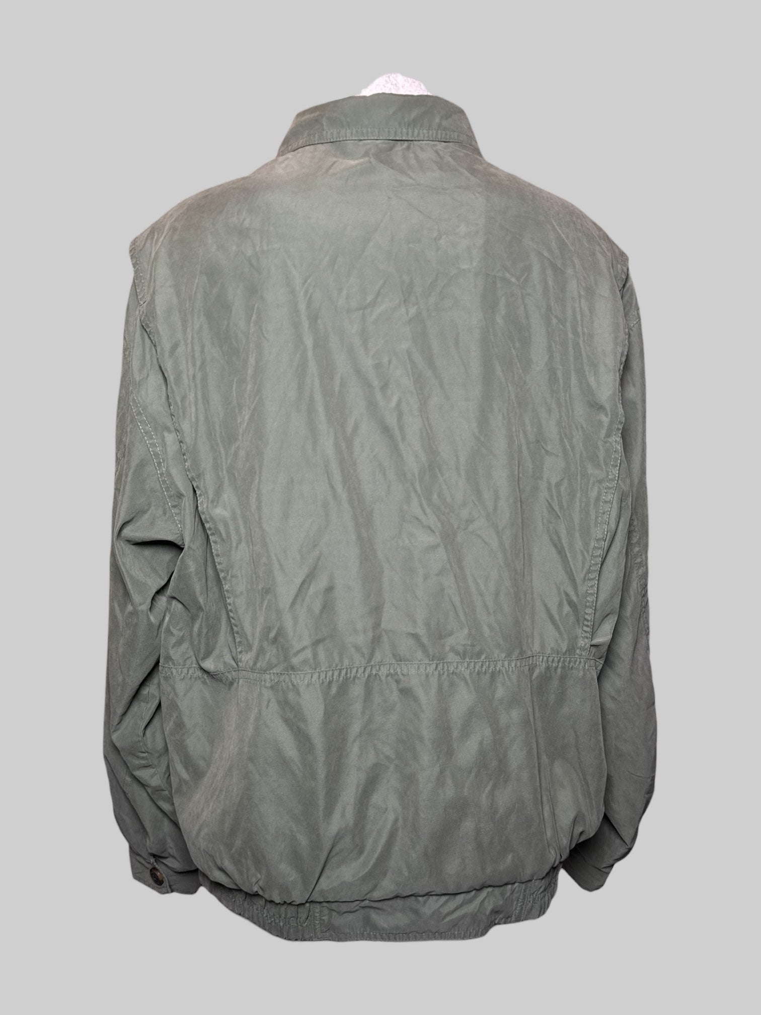 L Members Only Microfiber vintage green windbreaker