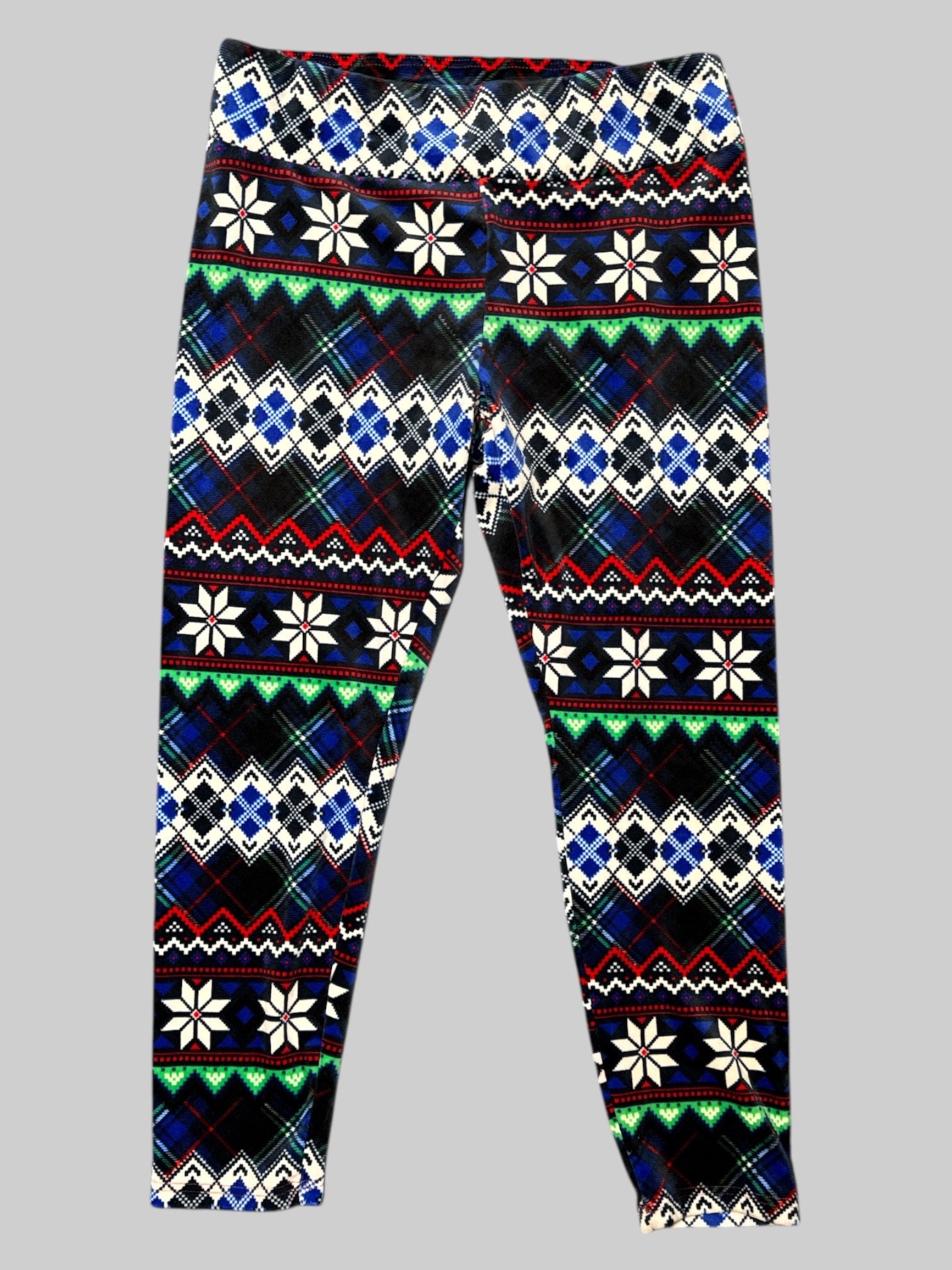 0X No Boundaries multicolor fleece leggings