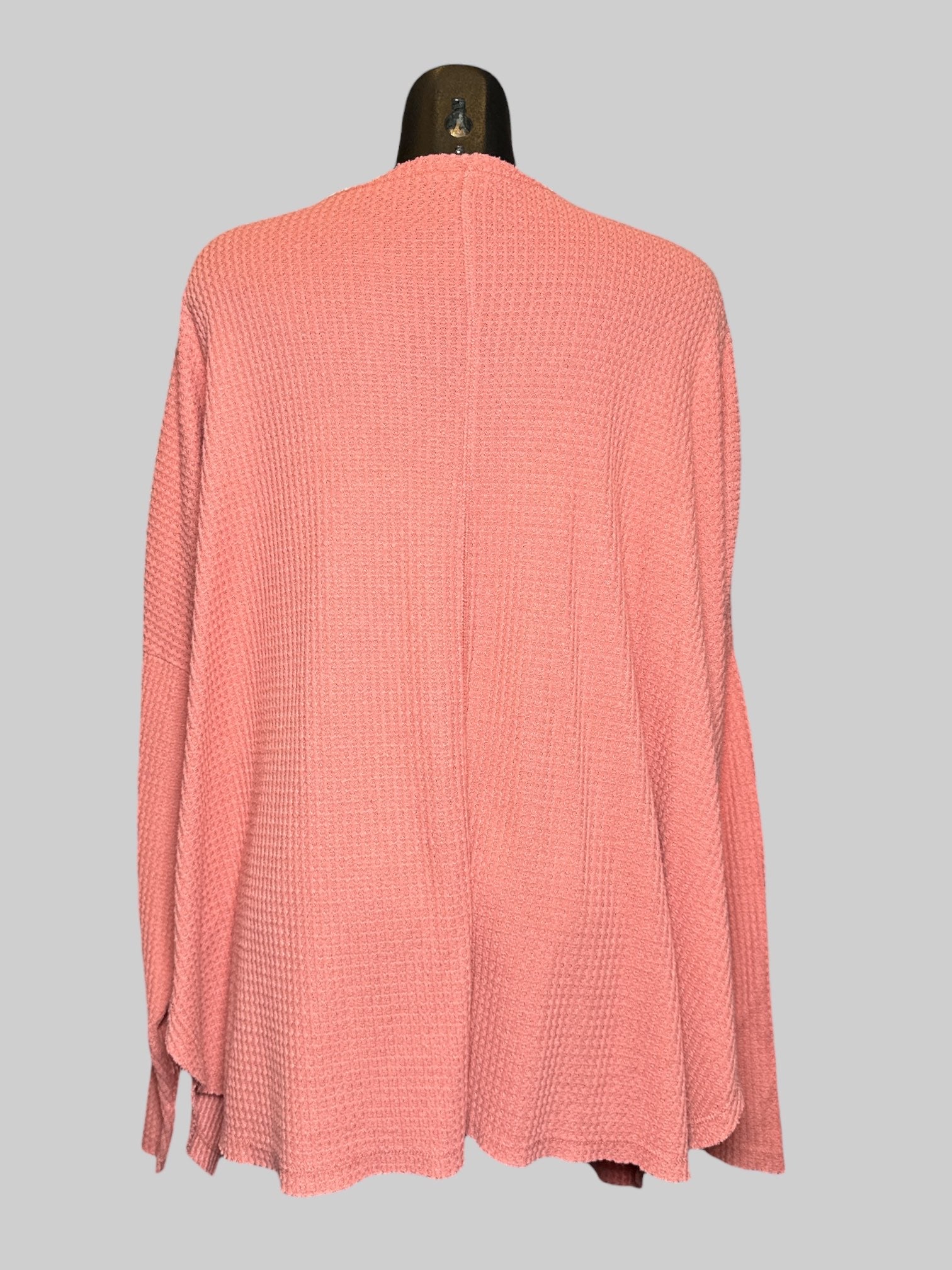 4X Wild Fable pink waffle knit tunic style long sleeve top