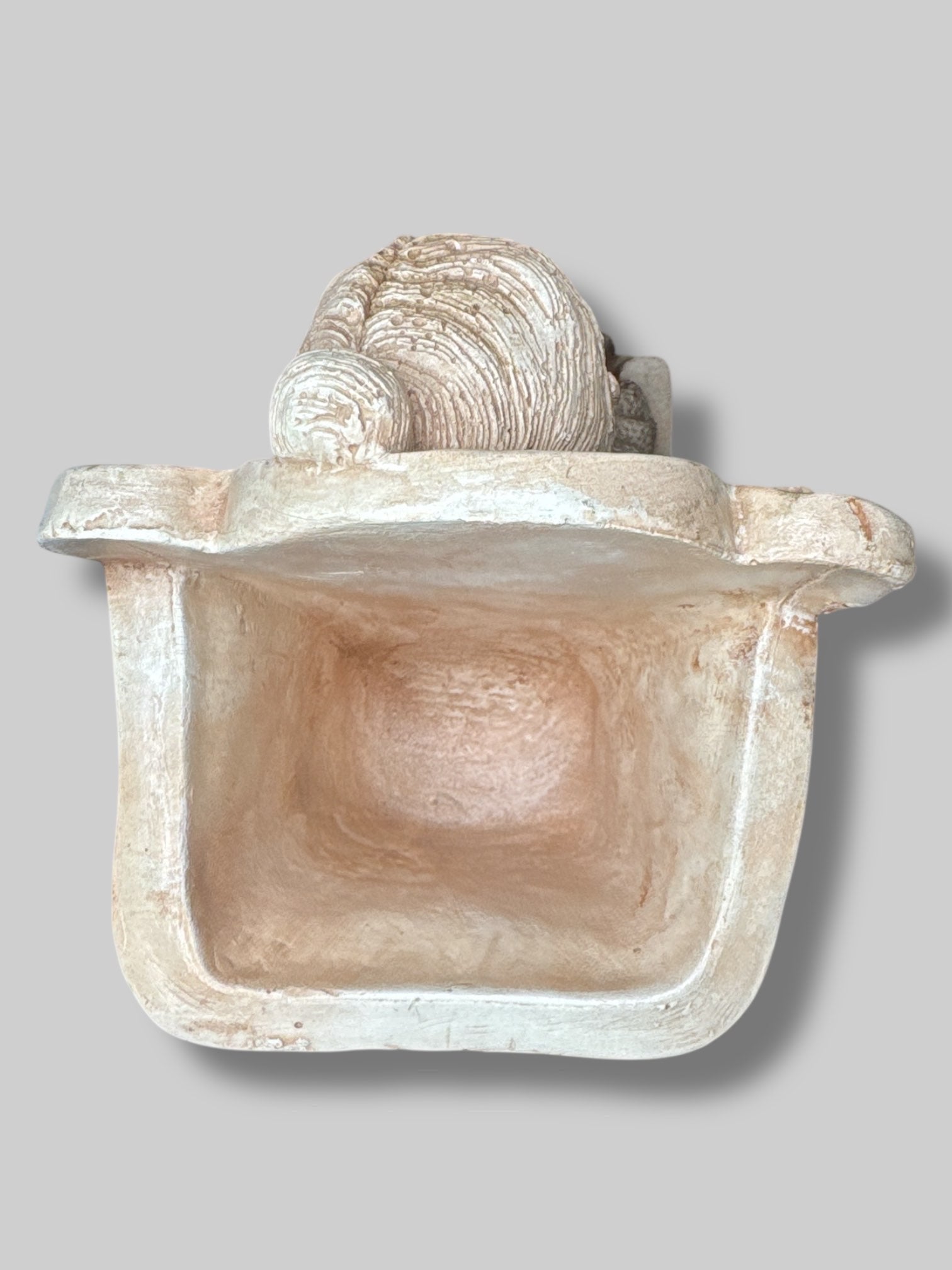 4.5” by 5” vintage from 1944 handmade “Worlds best Grandma” planter