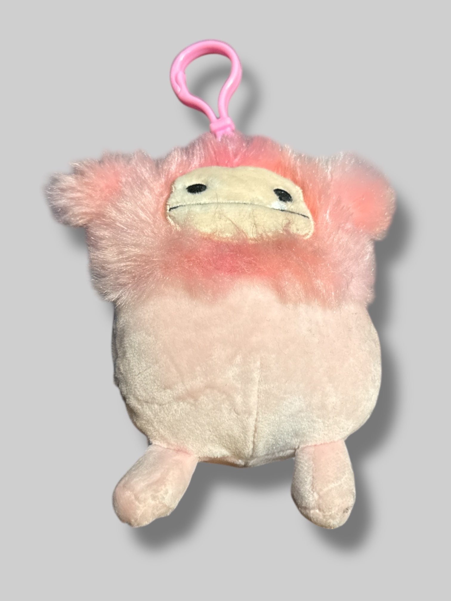 3.5-inch clip-on Caparinne the Pink Bigfoot Squishmallow