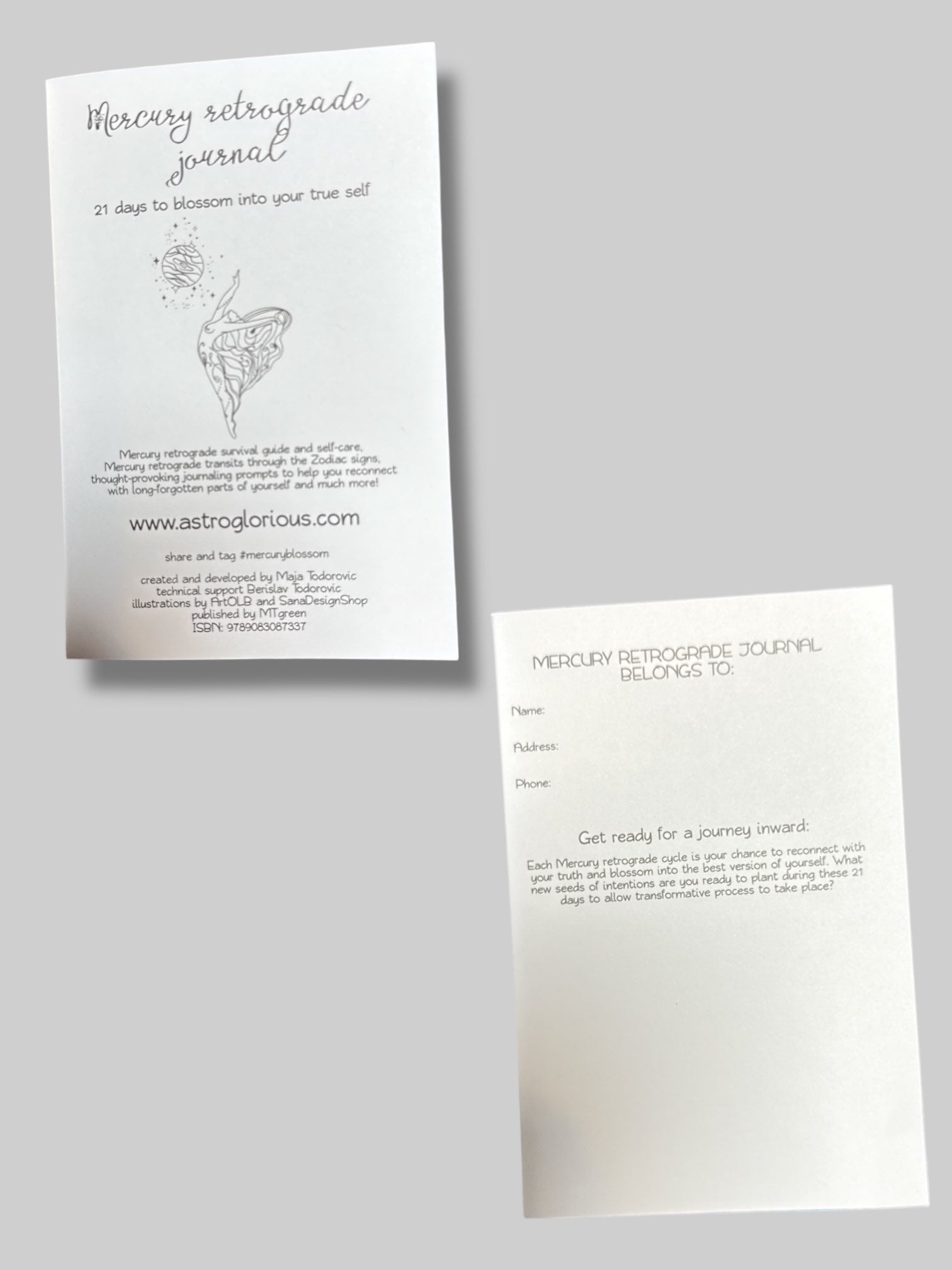 6” by 4” 21 day Mercury Retrograde Journal