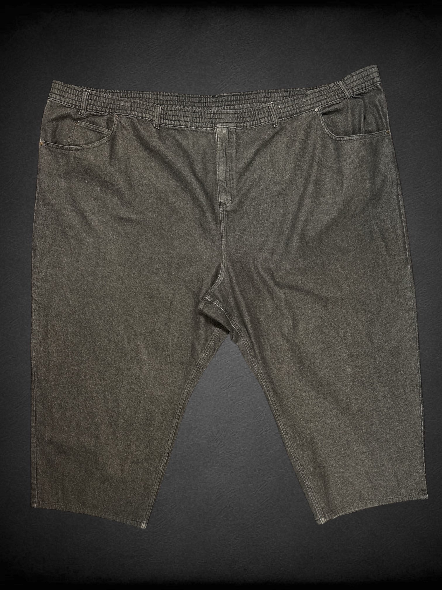 8X King Size black capri jeans with elastic waistband