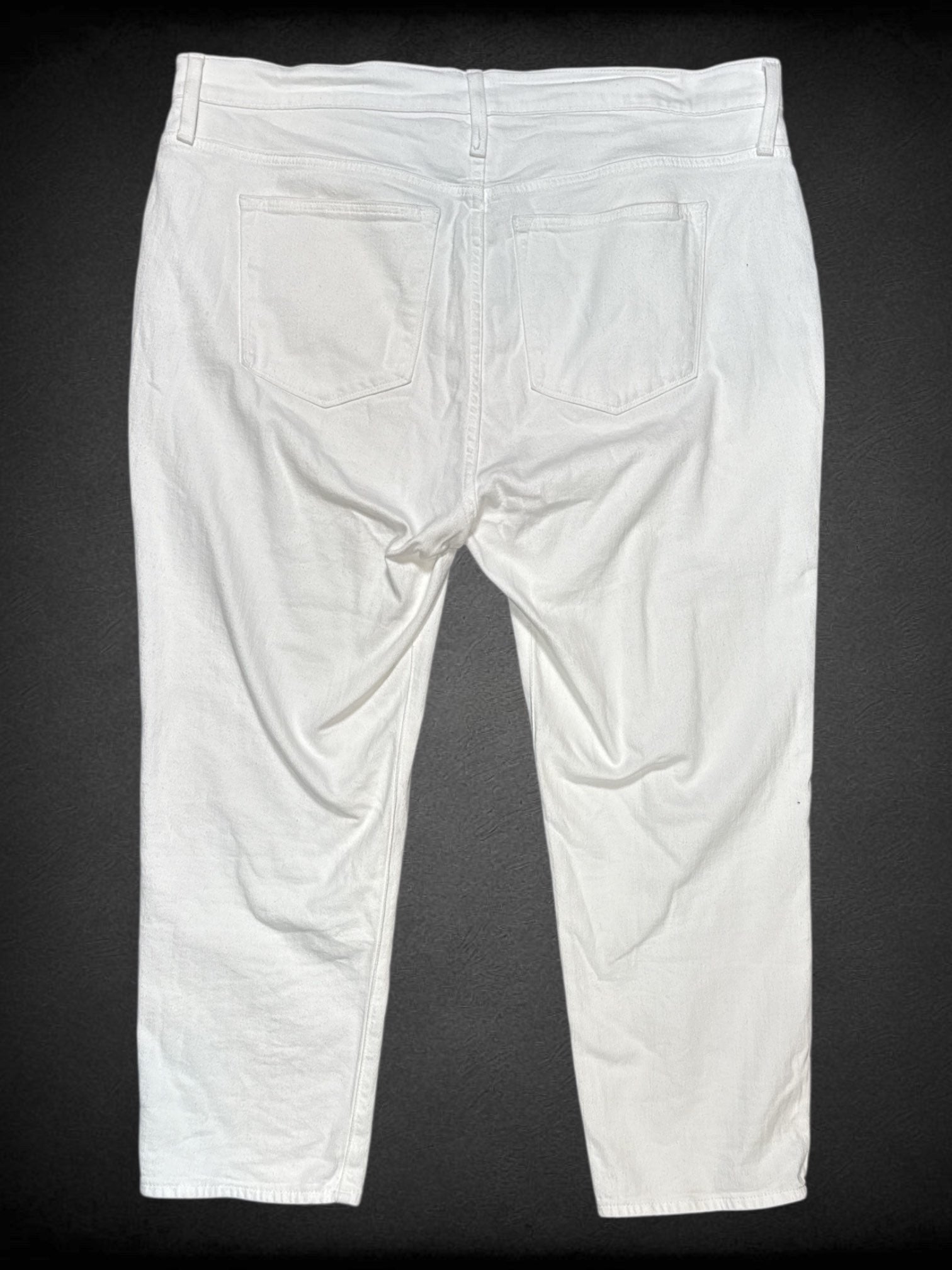 2X J. Crew white straight leg jeans