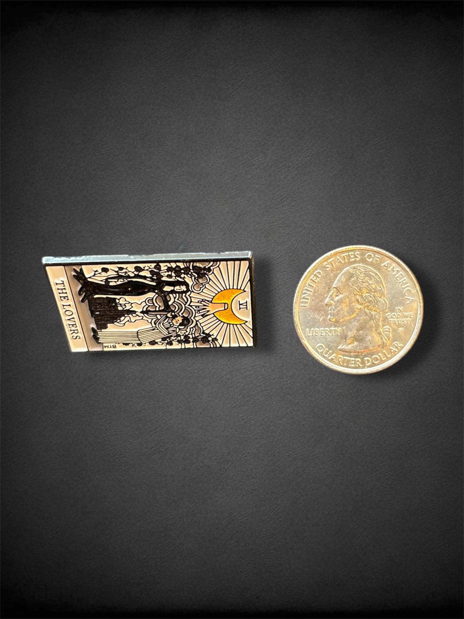 The Lovers Tarot Card Pin  (Addam’s family themed)