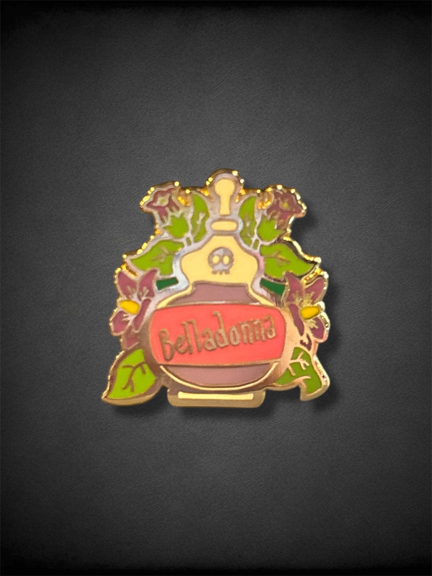 Purple and pink Belladonna Potion Bottle with flowers