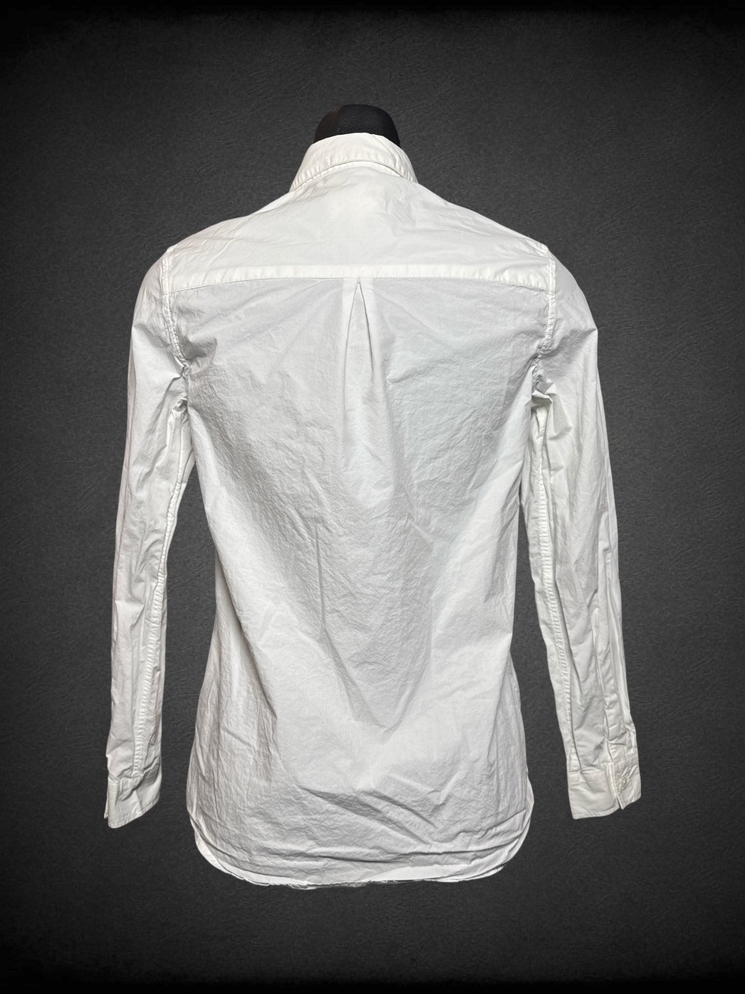 S Sezane white button up top with pocket on front