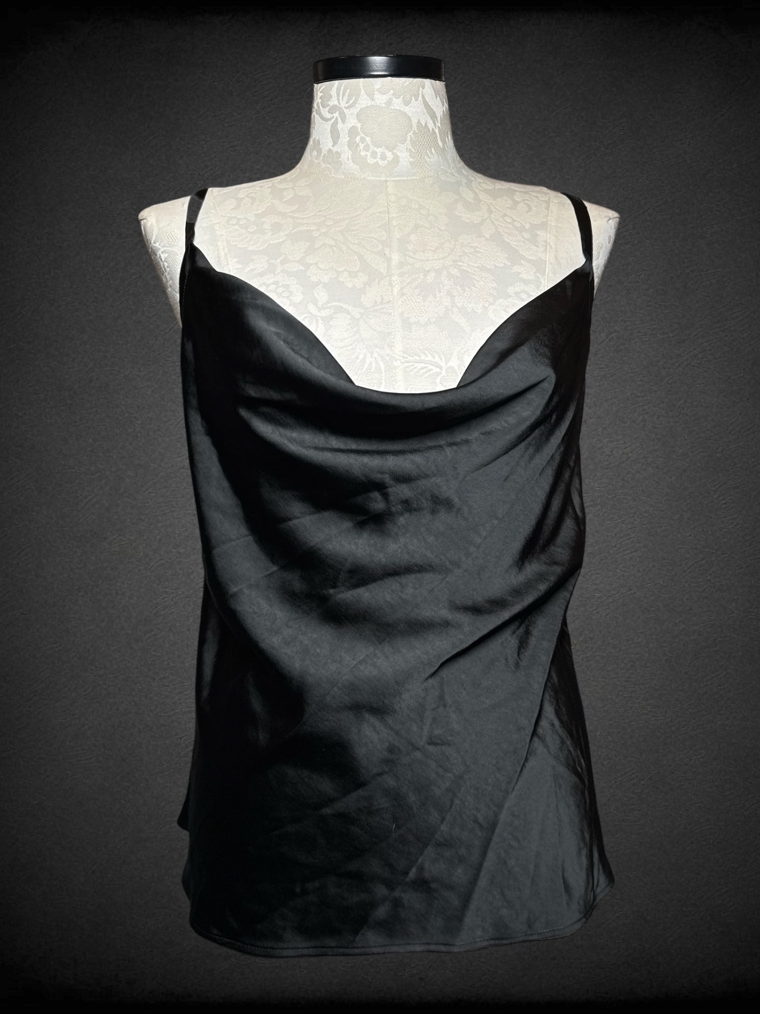 0X AVA & VIV NWT black sleeveless draping blouse