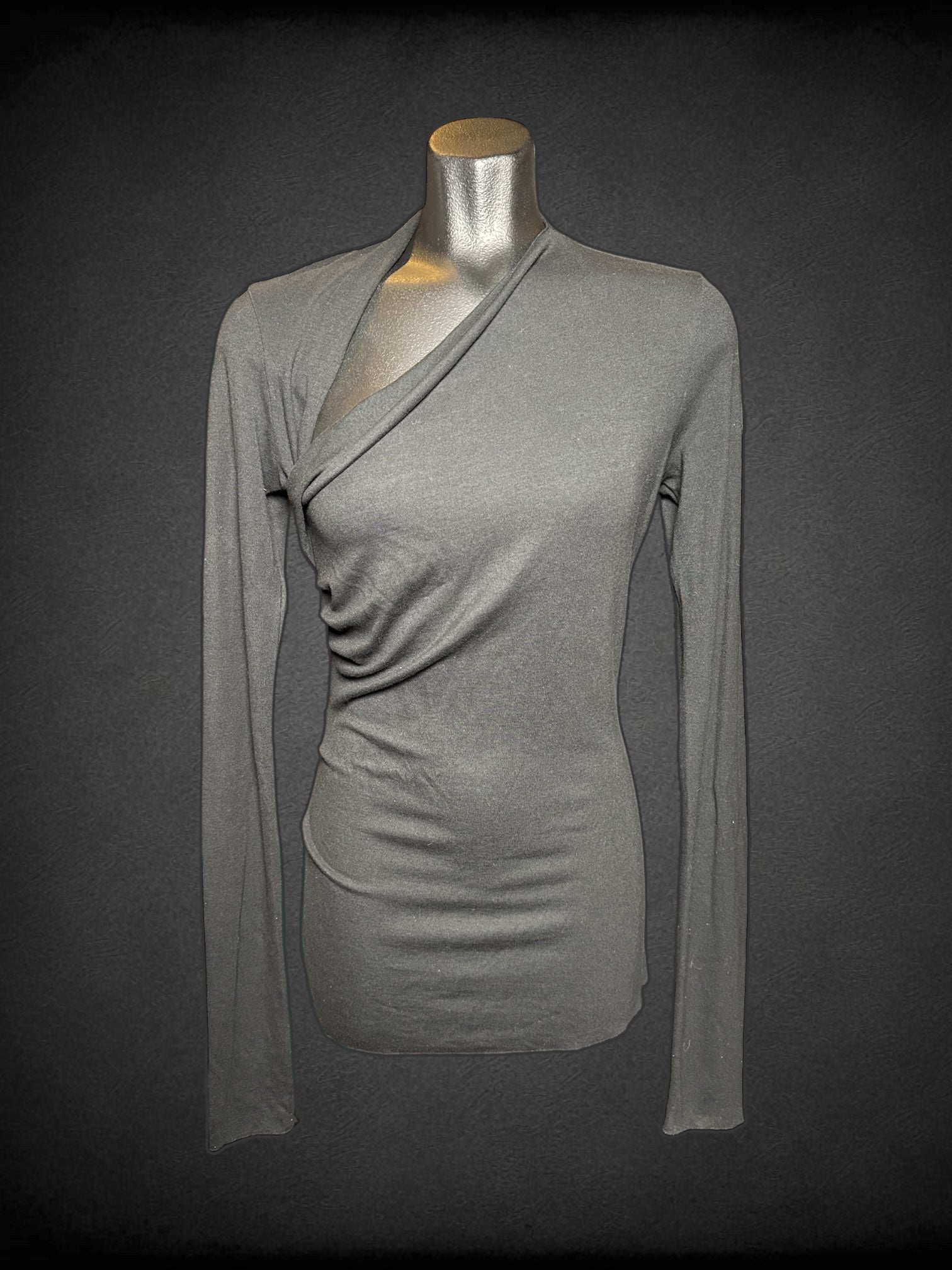 L Skims black long sleeve dress with shoulder cut out