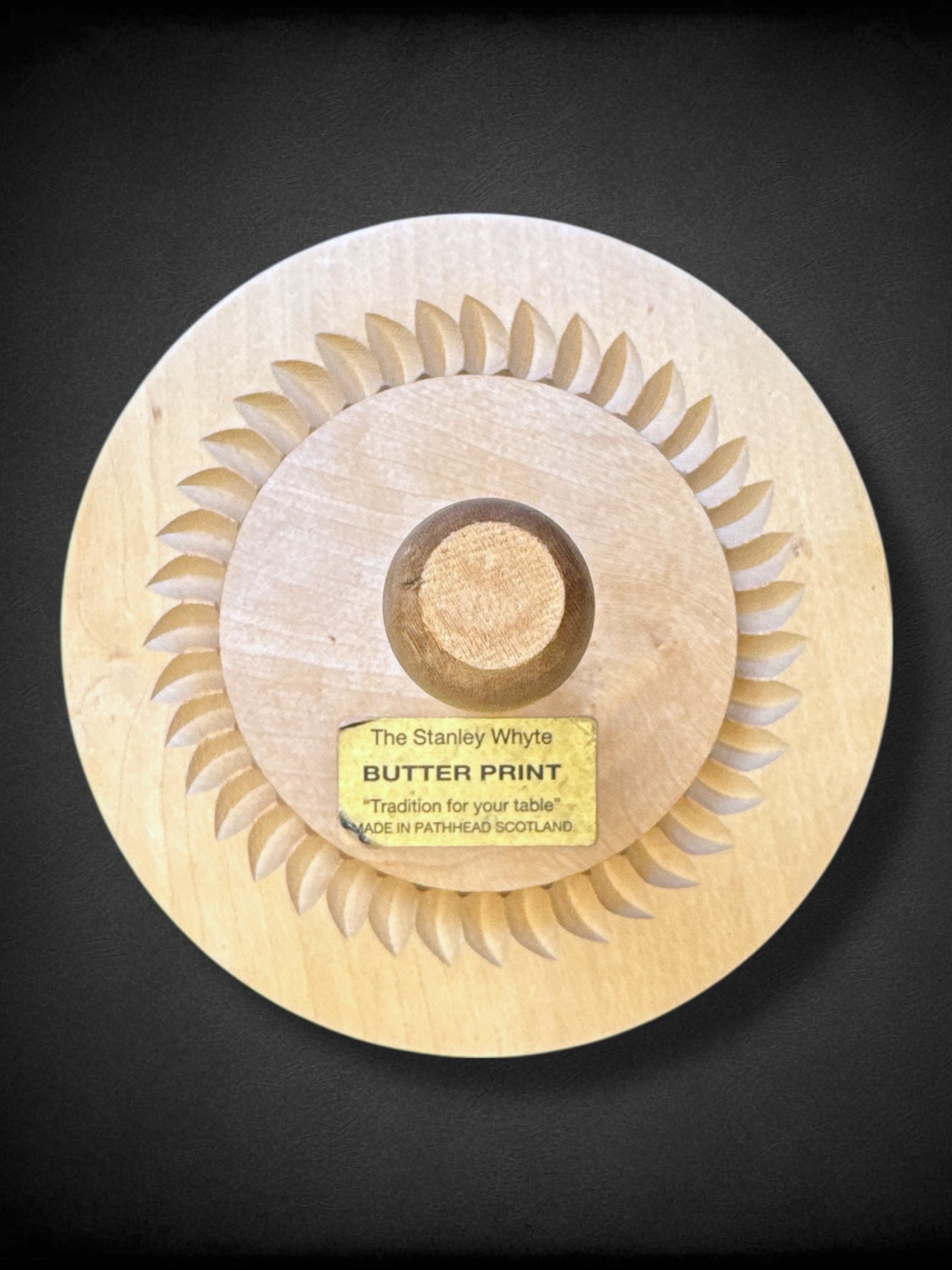 6.5” The Stanley Whyte Butter Print made in Pathhead Scotland