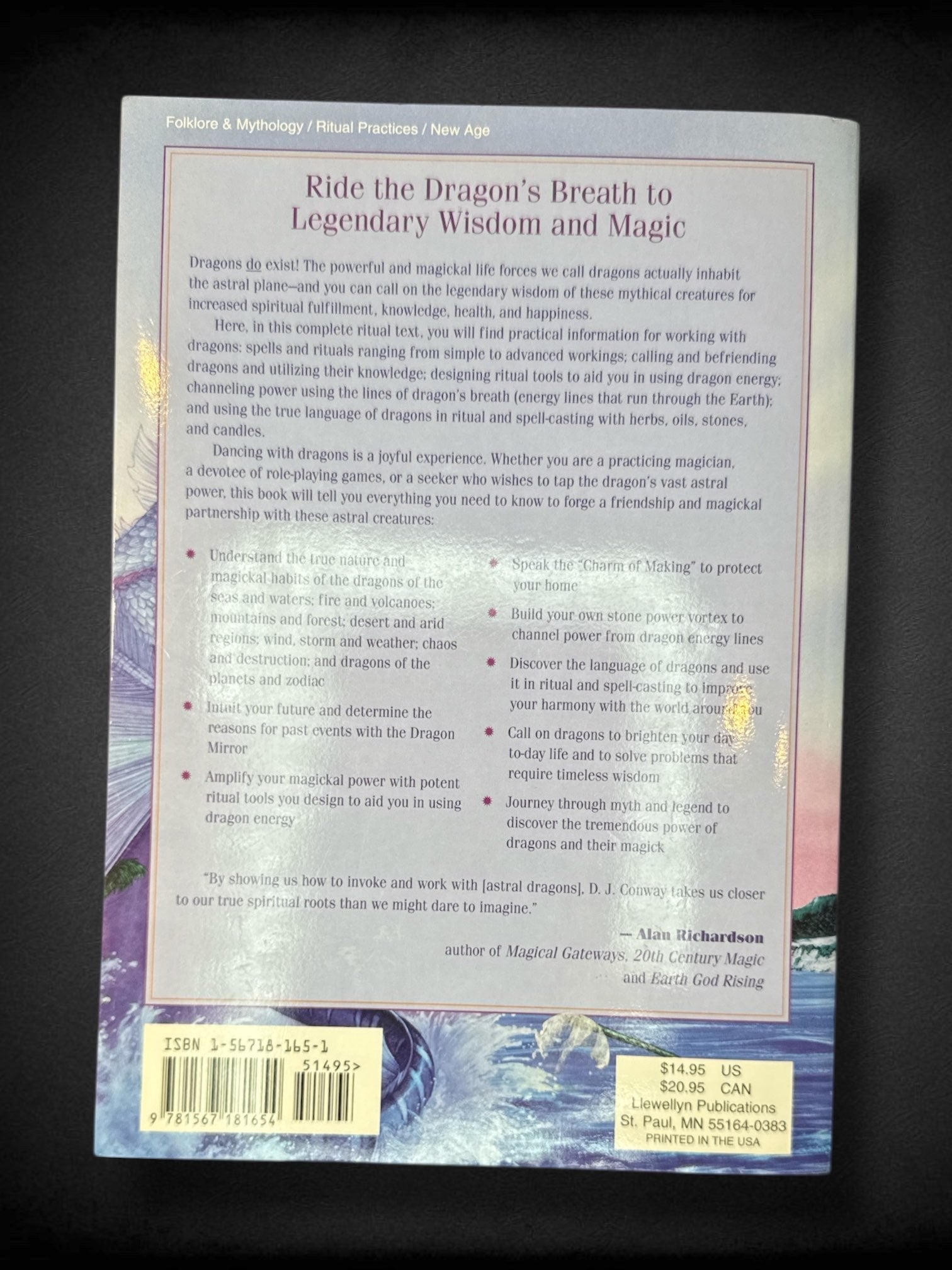Vintage “Dancing with Dragons: Invoke Their Ageless Wisdom & Power” by D.J. Conway book