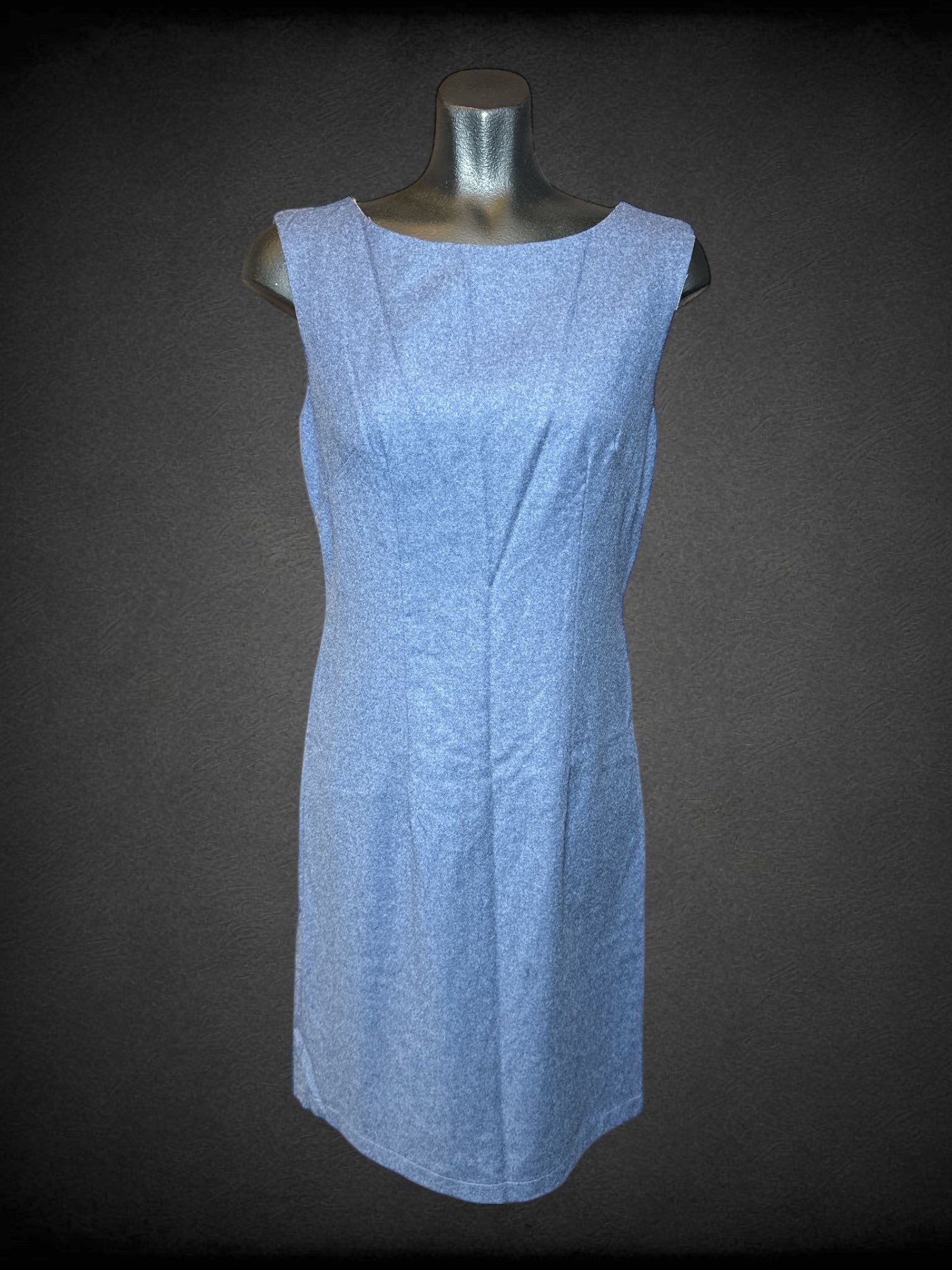 M Blue handmade sleeveless dress with lining, and zipper on back