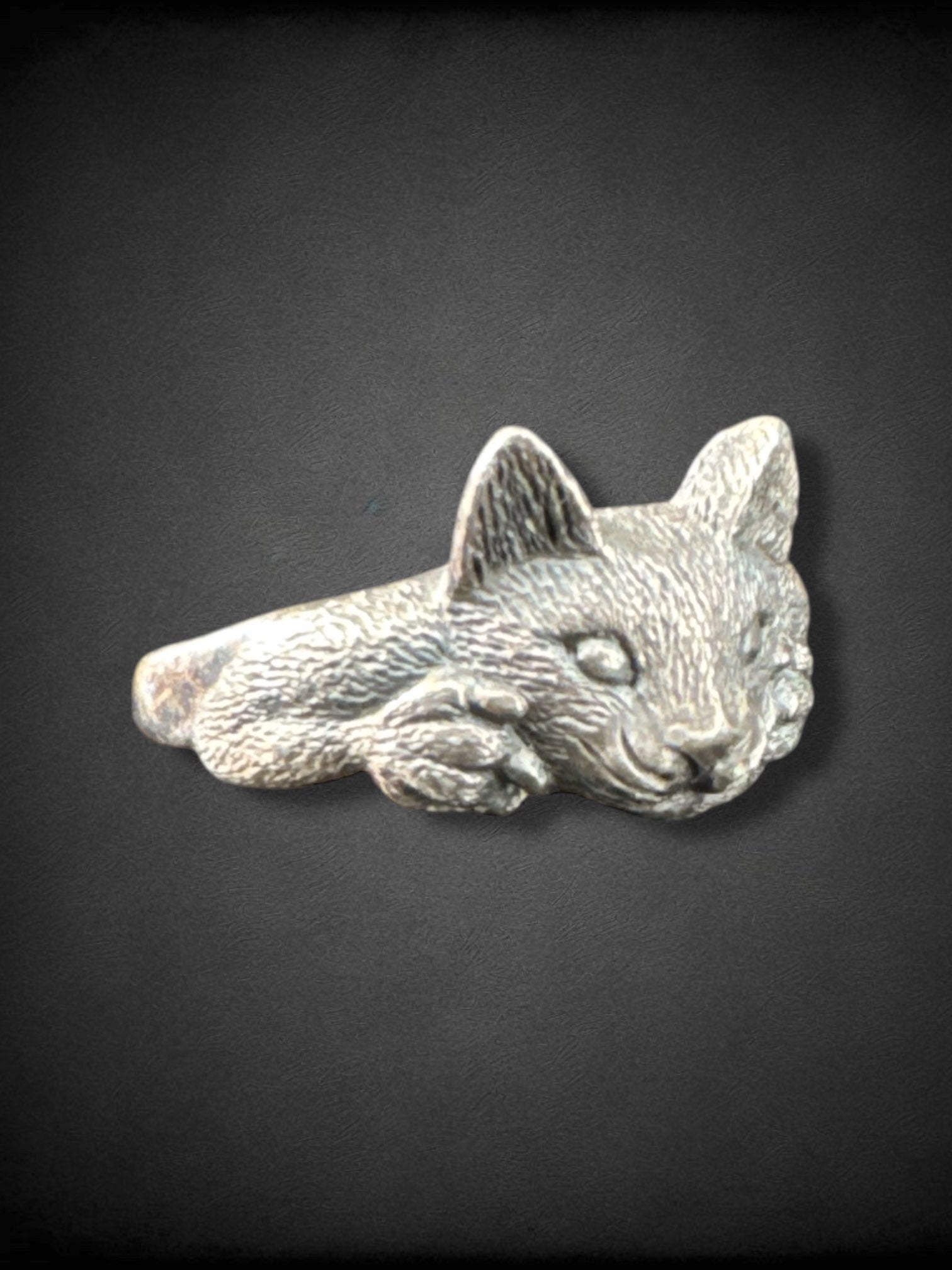 Size 13 silver tone bat ring