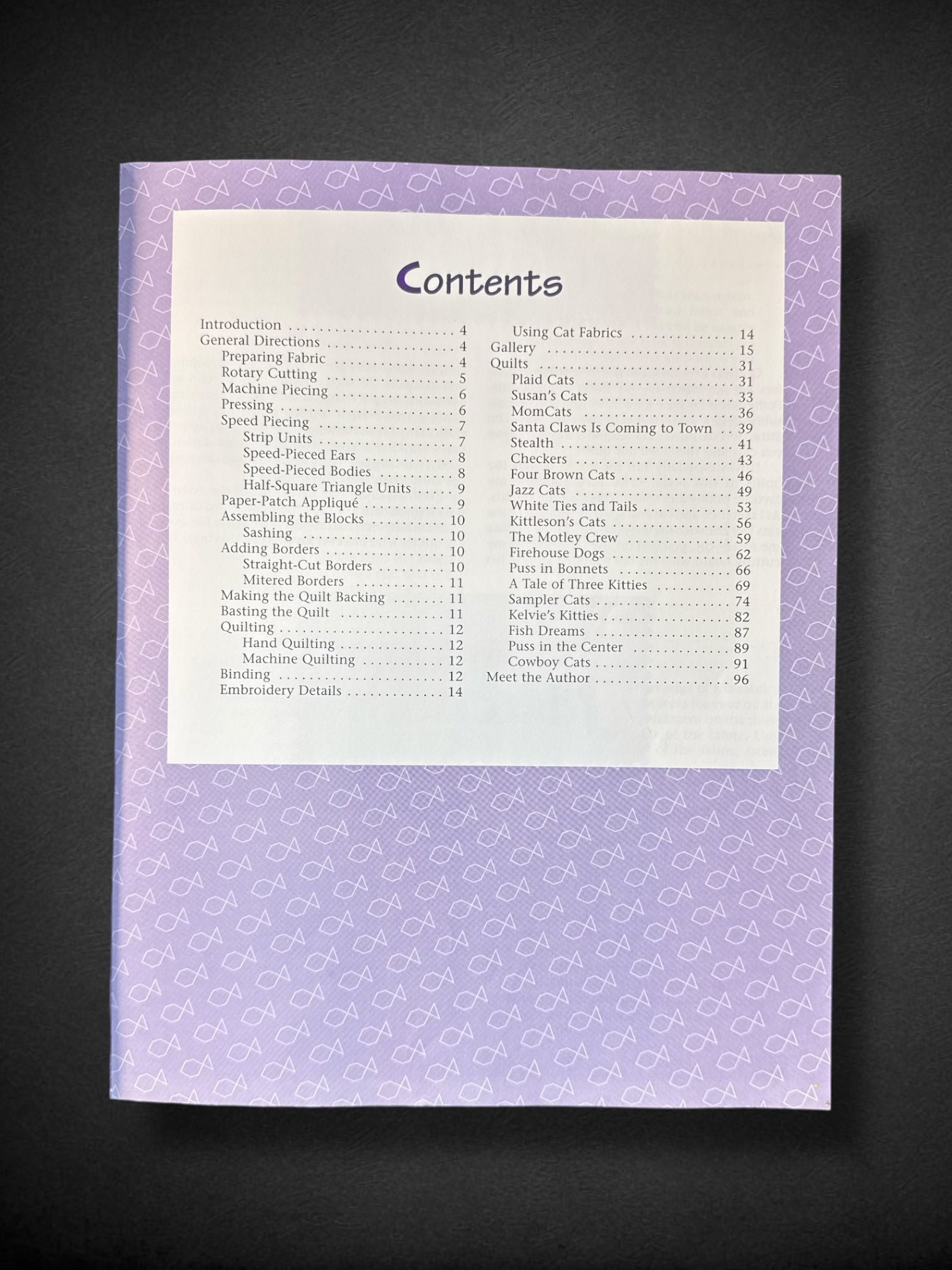 Vintage 1994 “The Cat’s Meow: Purr-fect Quilts for Cat Lovers” by Janet Kime