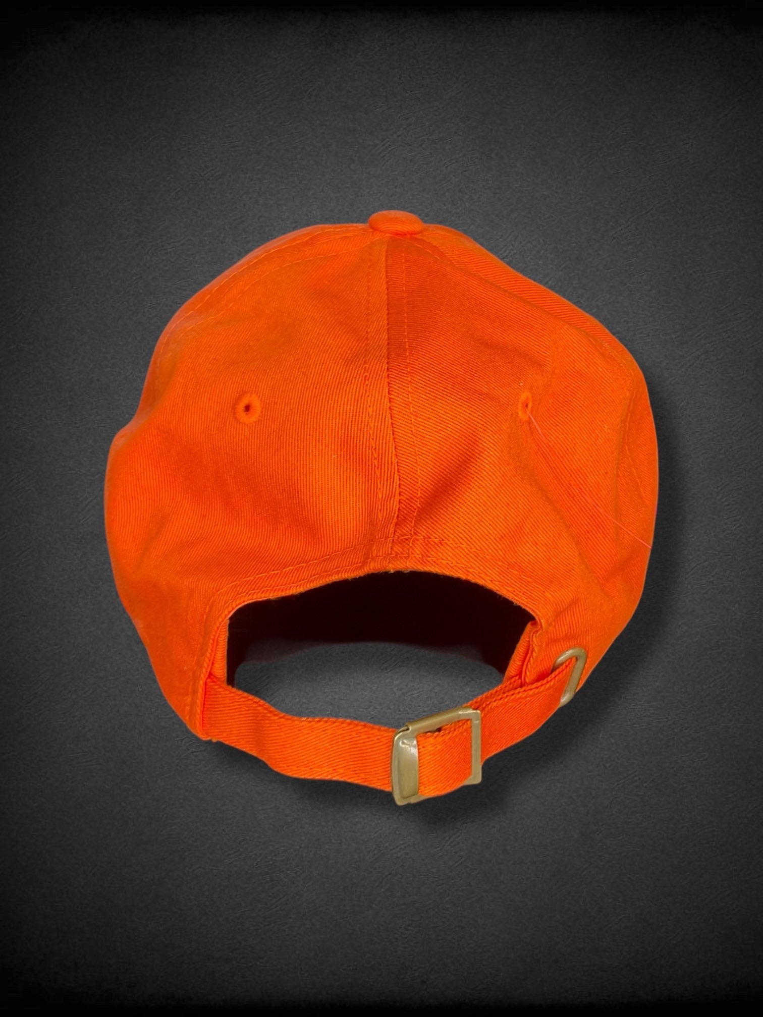 Orange “iykyk” groovy text embroidered baseball cap with flowers