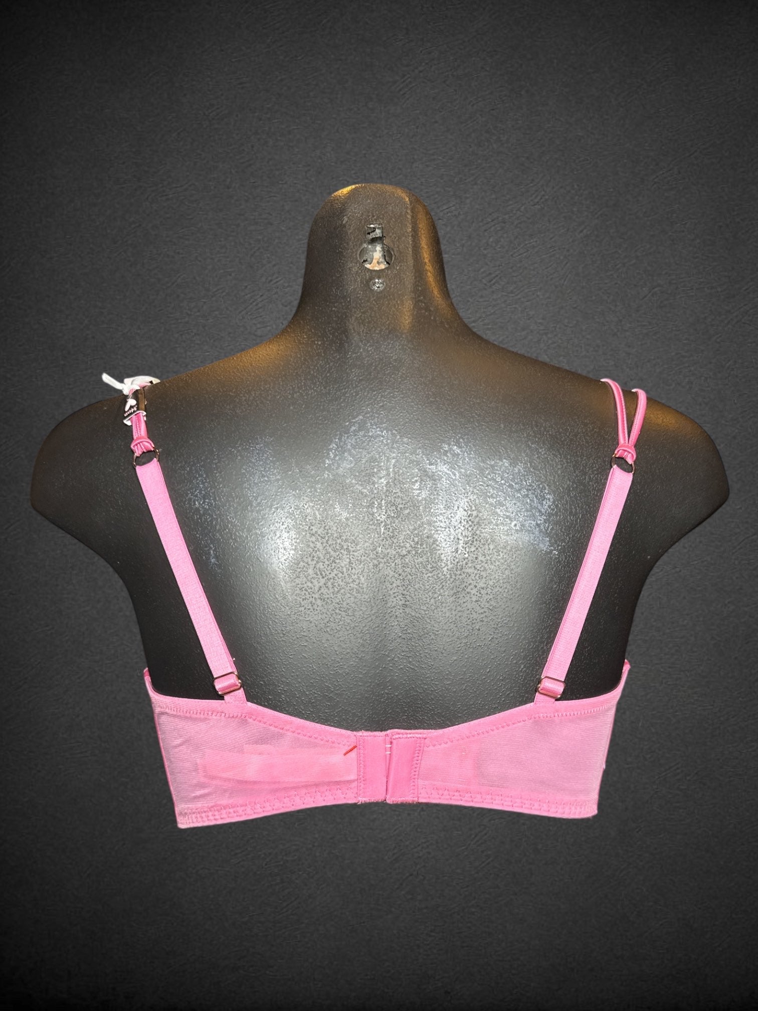 S VICTORIA’S SECRET NWT size 34DD Dream Angels push up without padding pink lace bra with faux lacing on cups