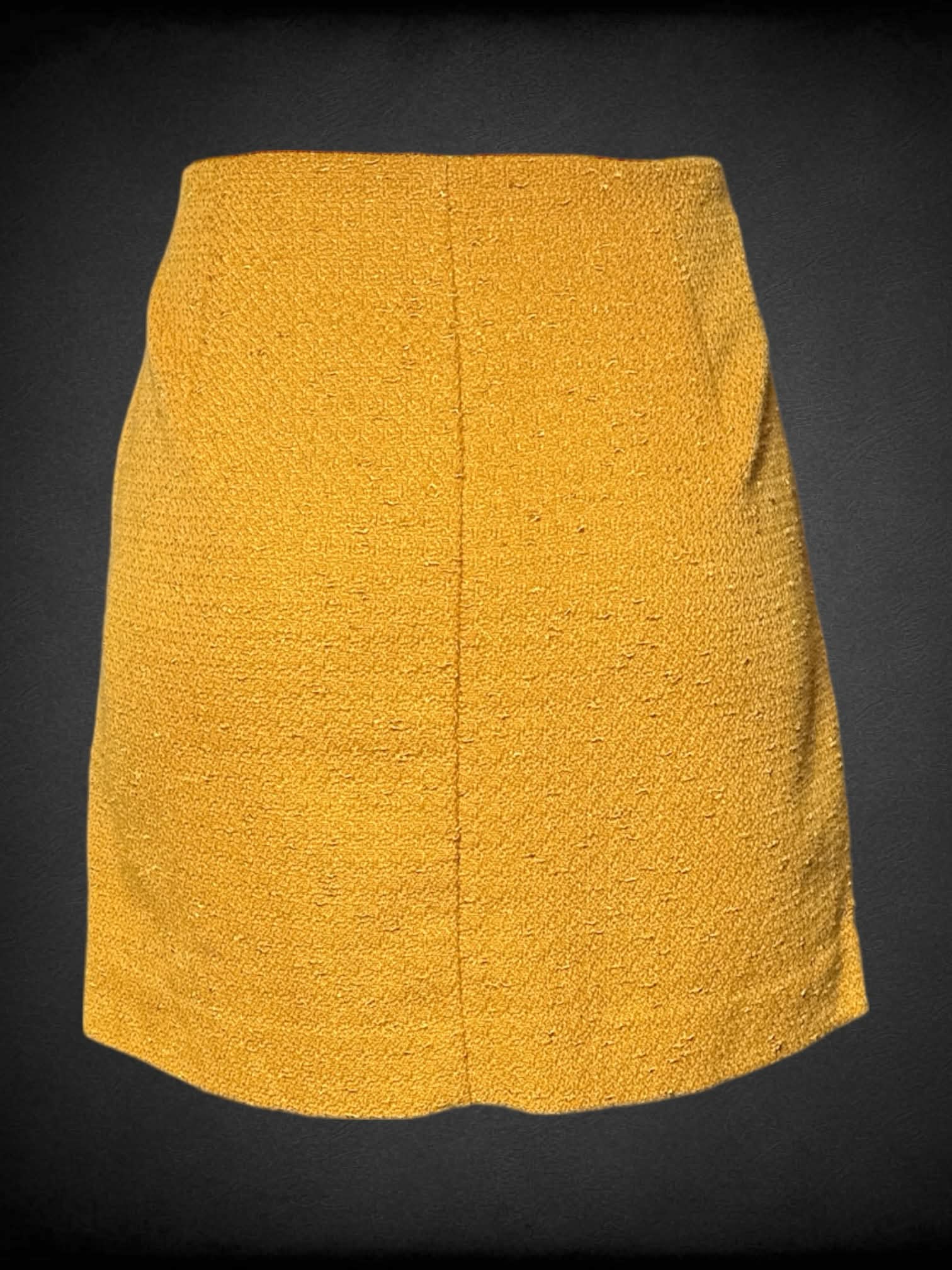 M Outback Red yellow knit skirt with pockets and zipper on side
