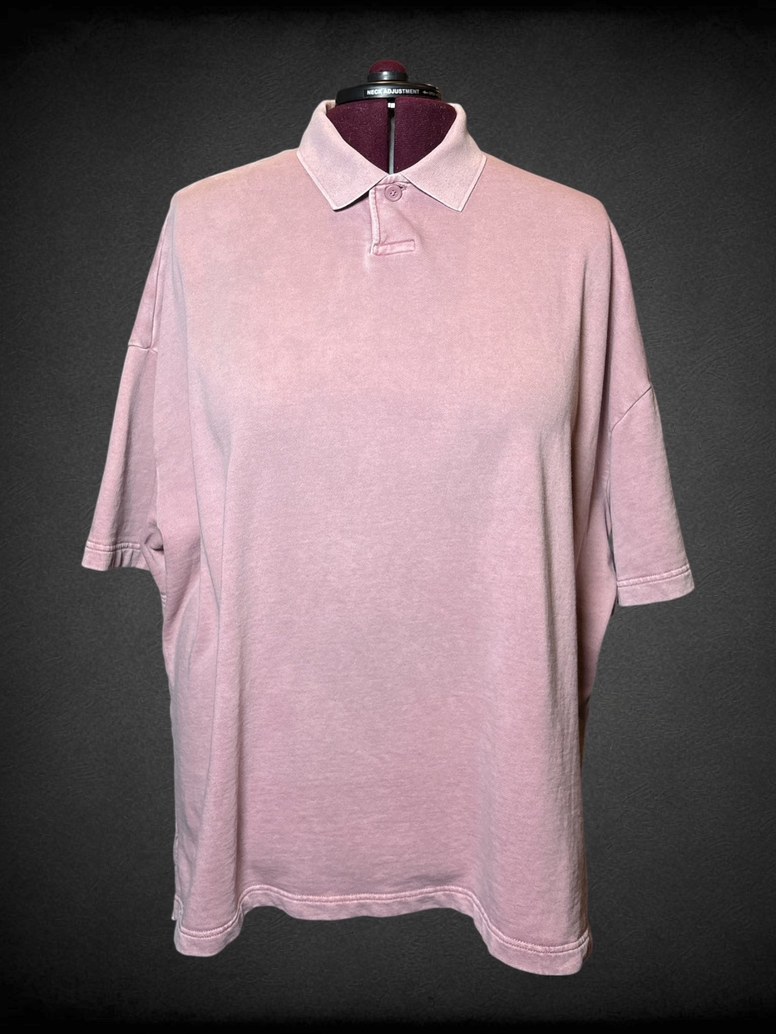 4X No Boundaries pink polo short sleeve top with one button