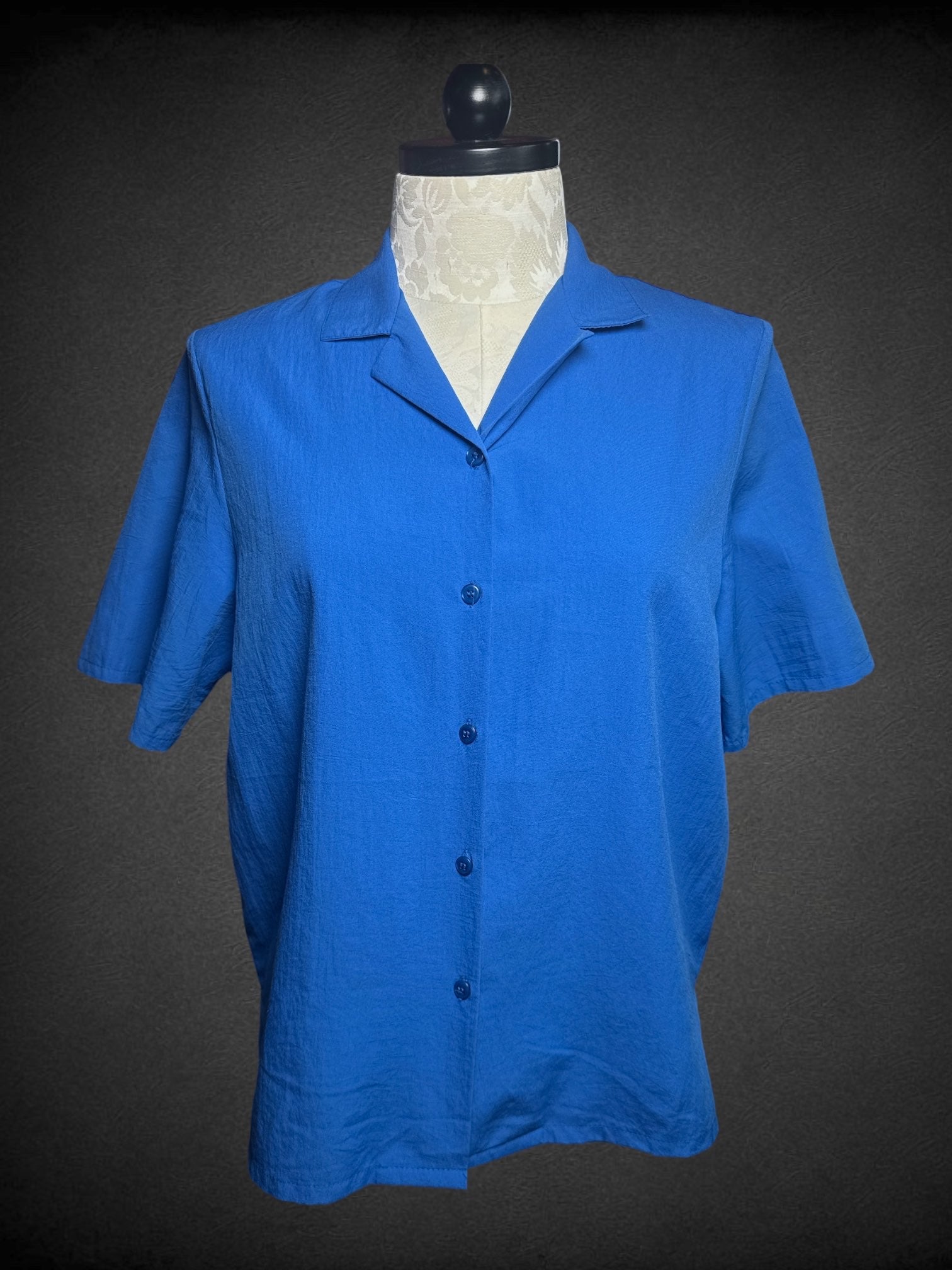 L BonWorth vintage blue button up collared shirt