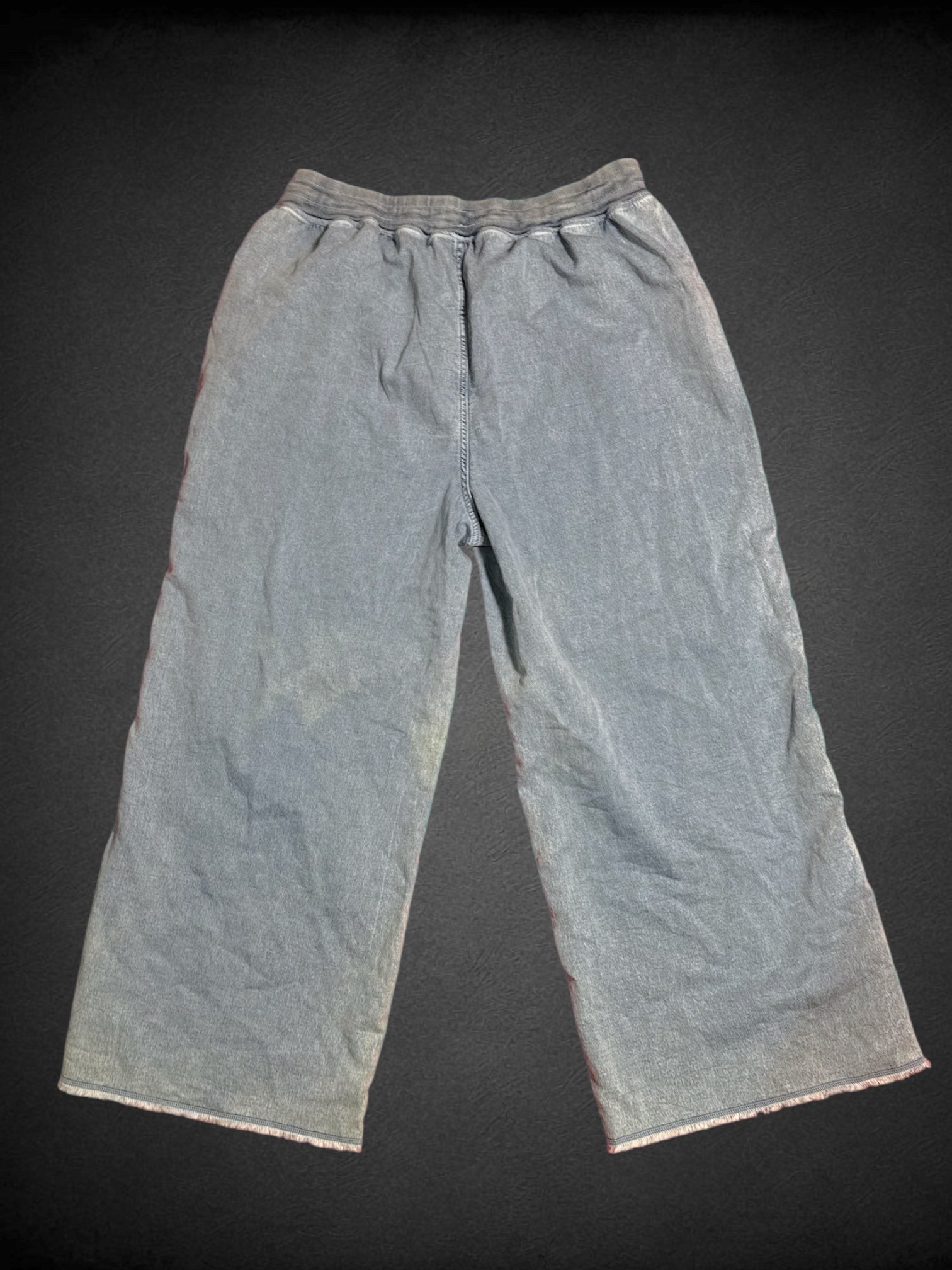 0X NWT AERIE light acid wash baggy denim look pants with elastic waist drawstring