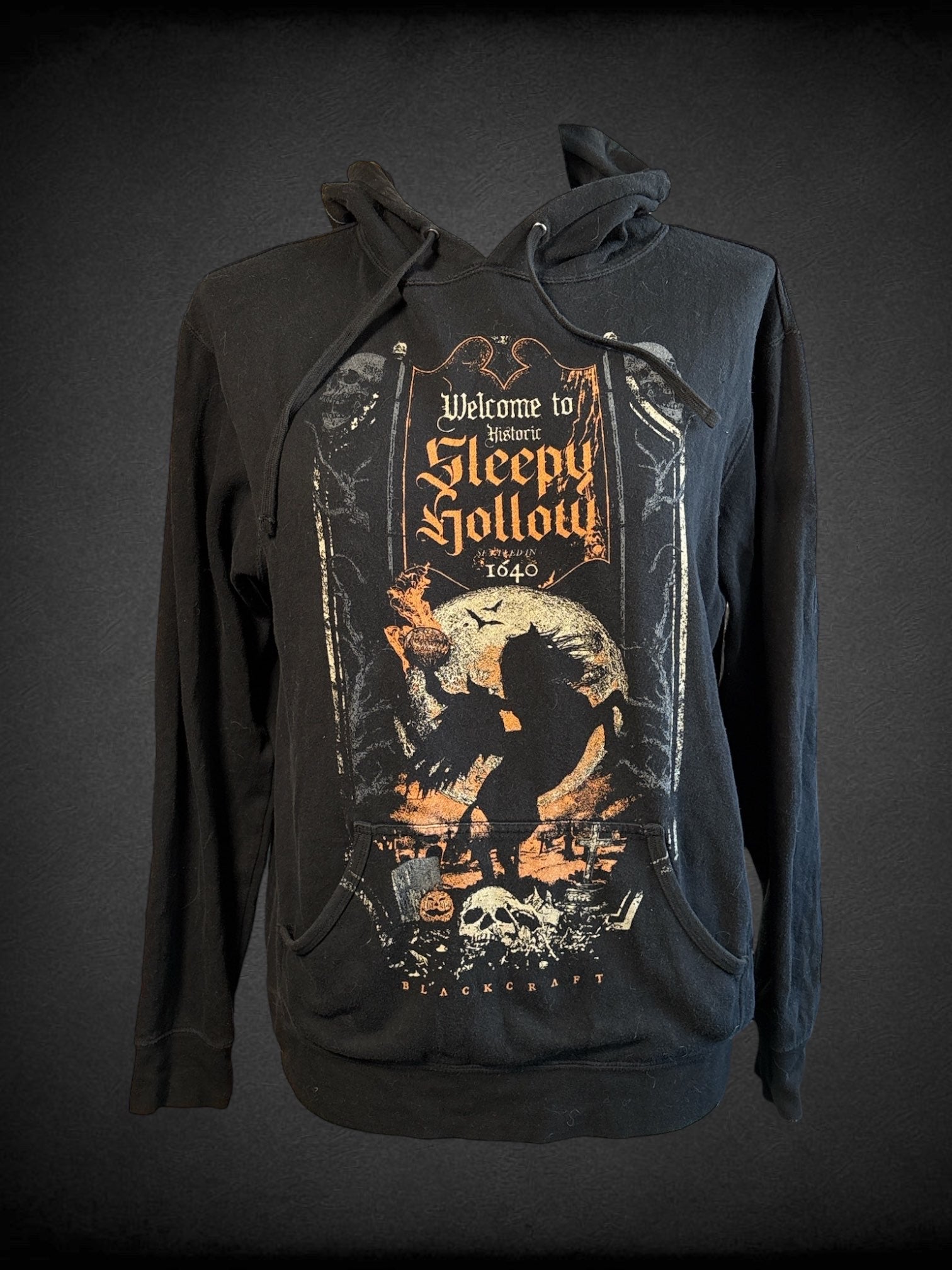 XL BLACK CRAFT ‘Welcome to Historic Sleepy Hollow’ Black Hoodie