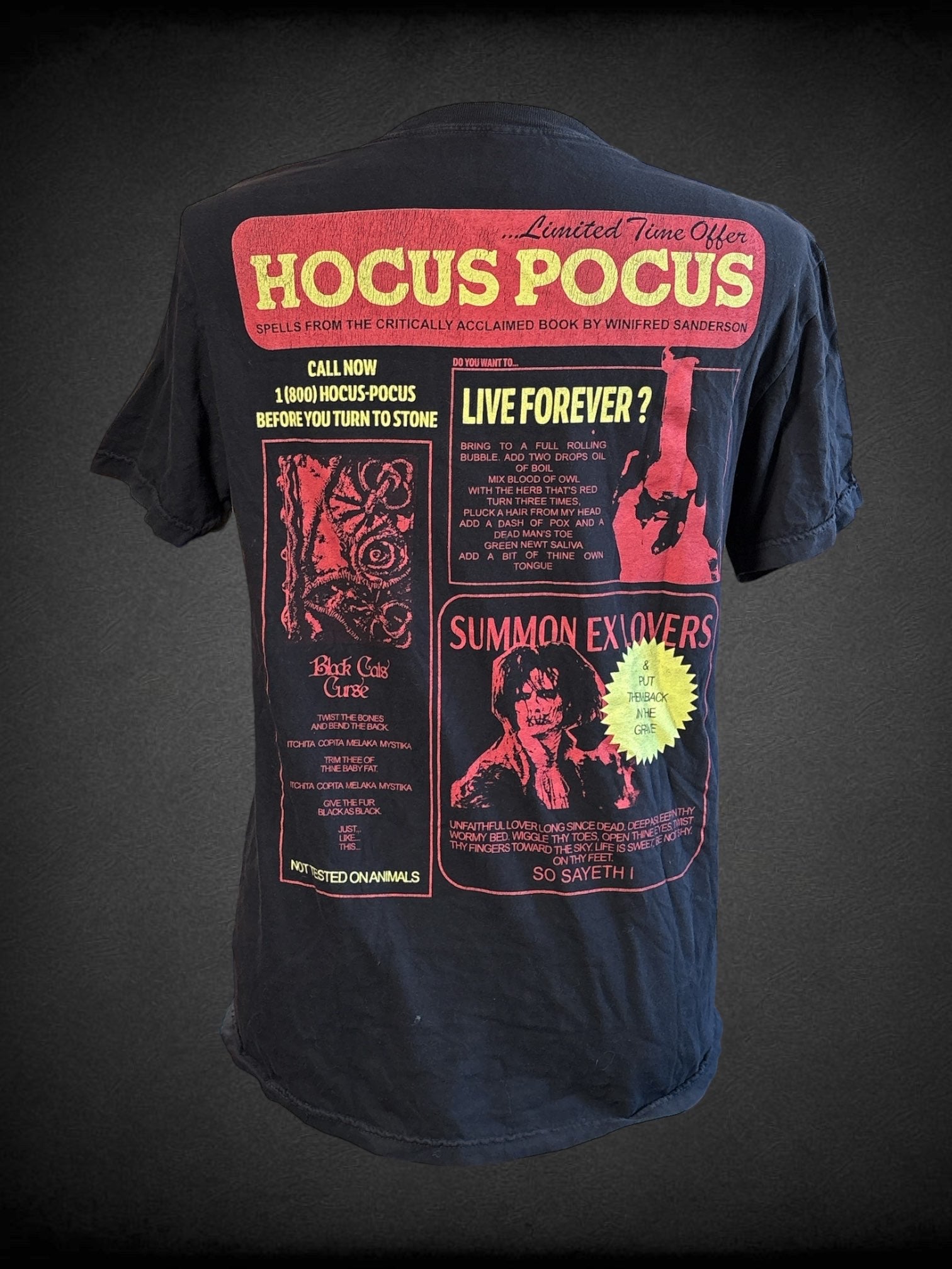 XL Comfort Colors black, red and yellow Hocus Pocus Graphic T Shirt