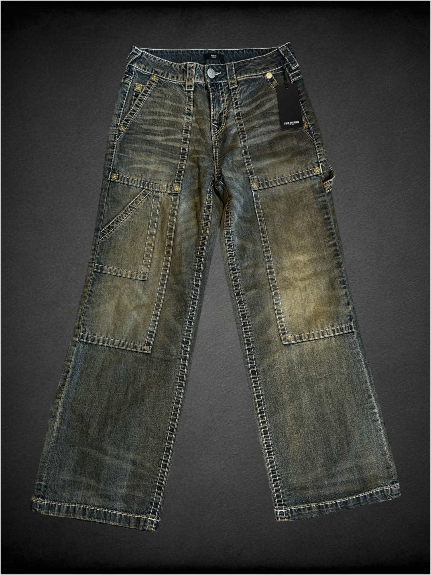 L True Religion Bobbi baggy acid wash jeans