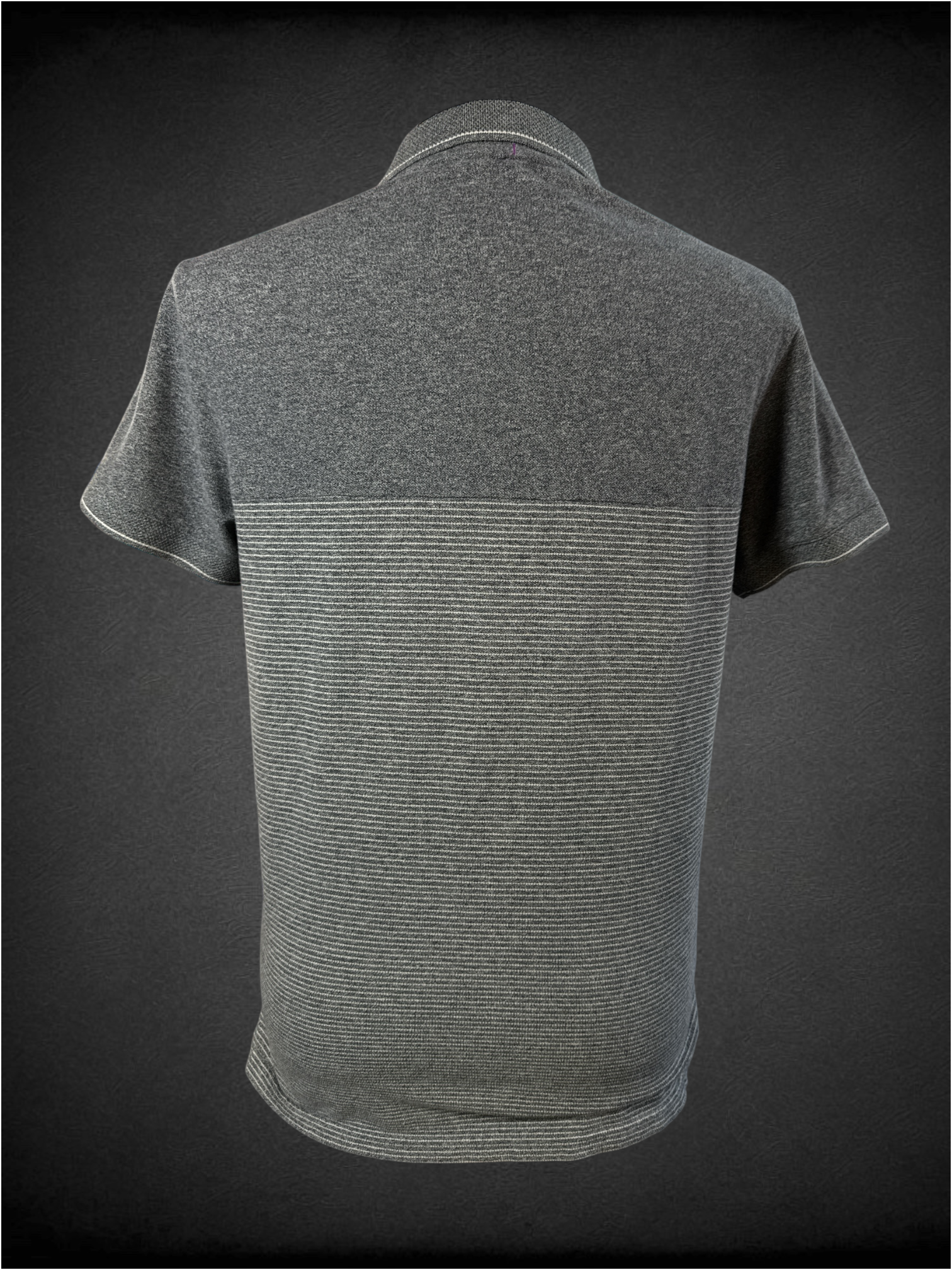 0X Goodfellow & Co blueish grey polo with striped detail